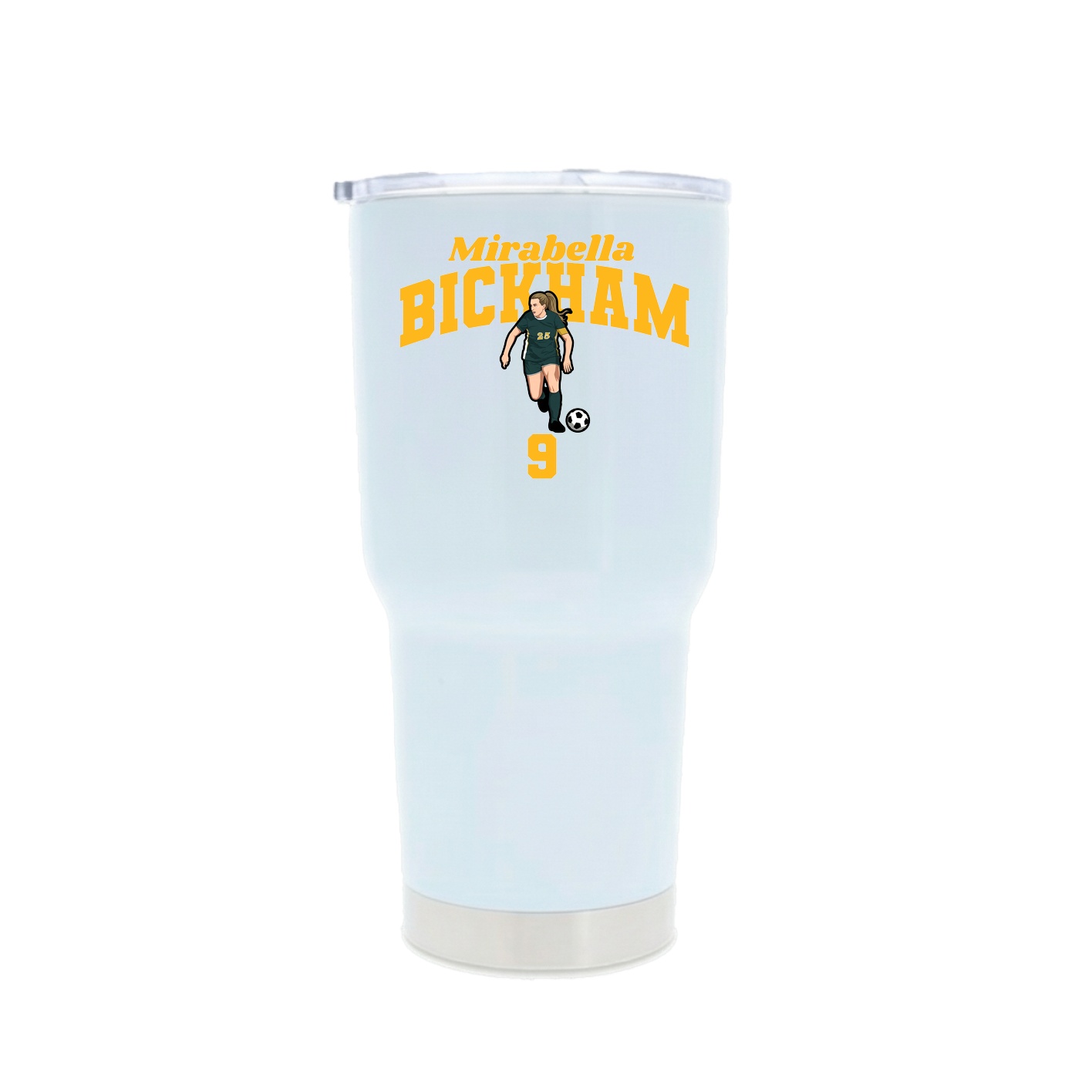 30oz Stainless Steel Tumbler — Signature Arch in White