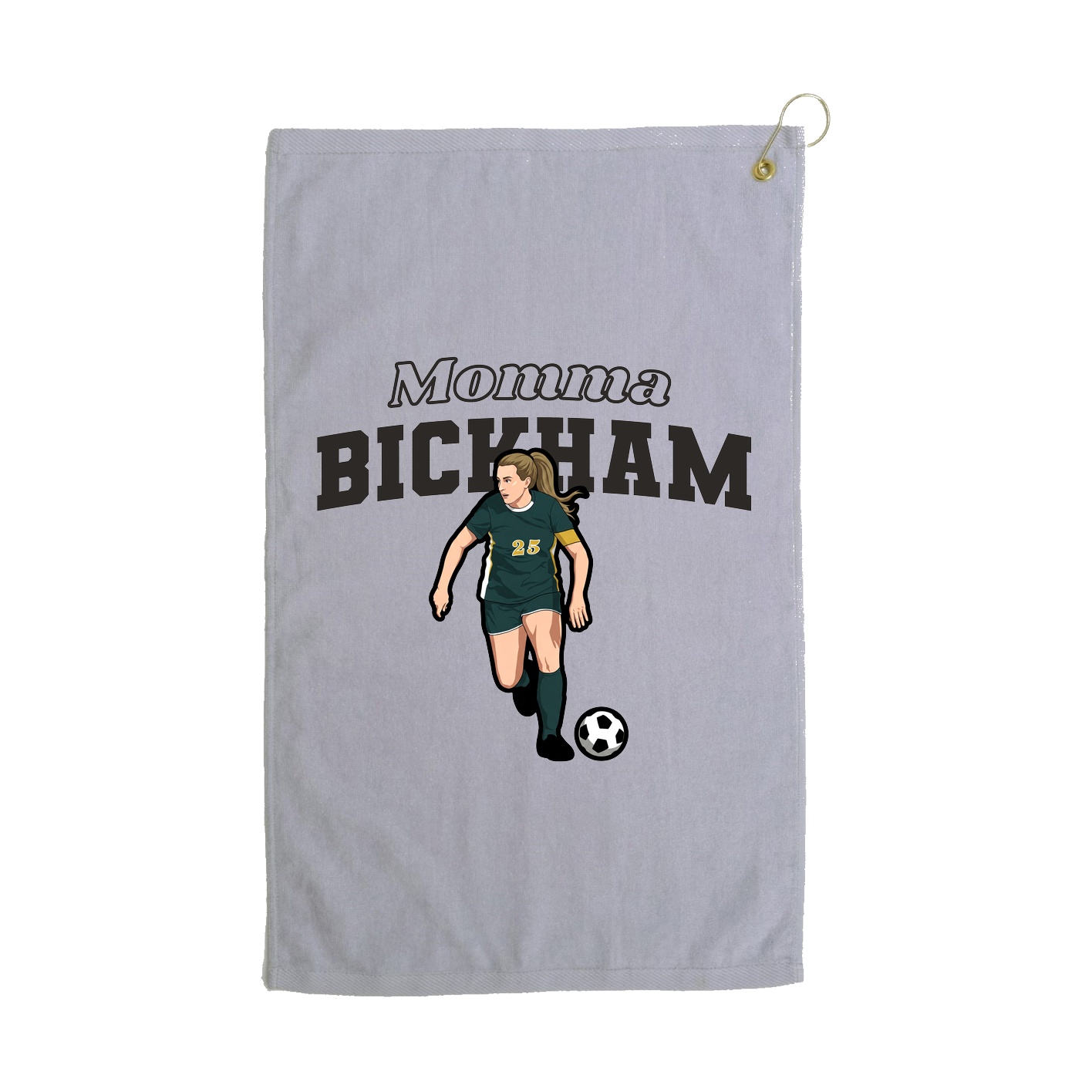 Golf Towel — Mothers Day Block in Grey
