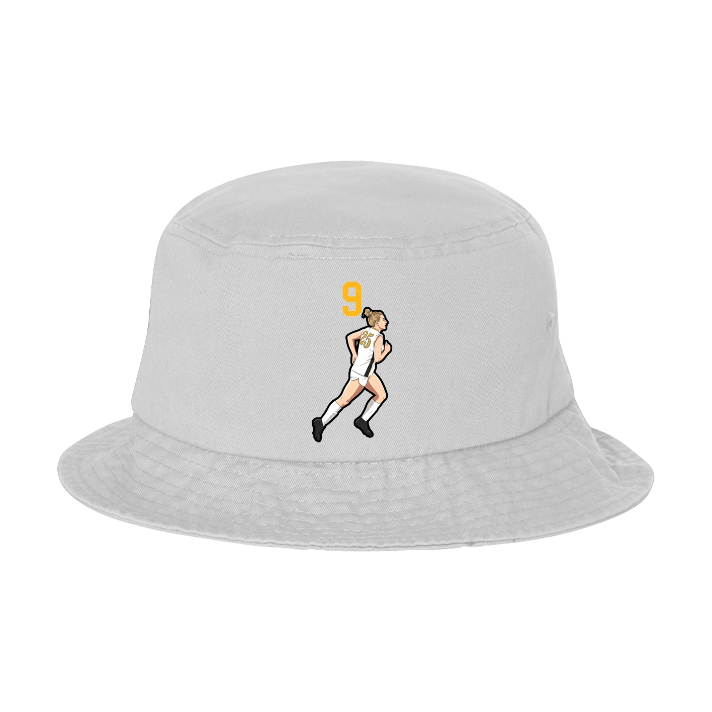 Bucket Cap — Number Top in White