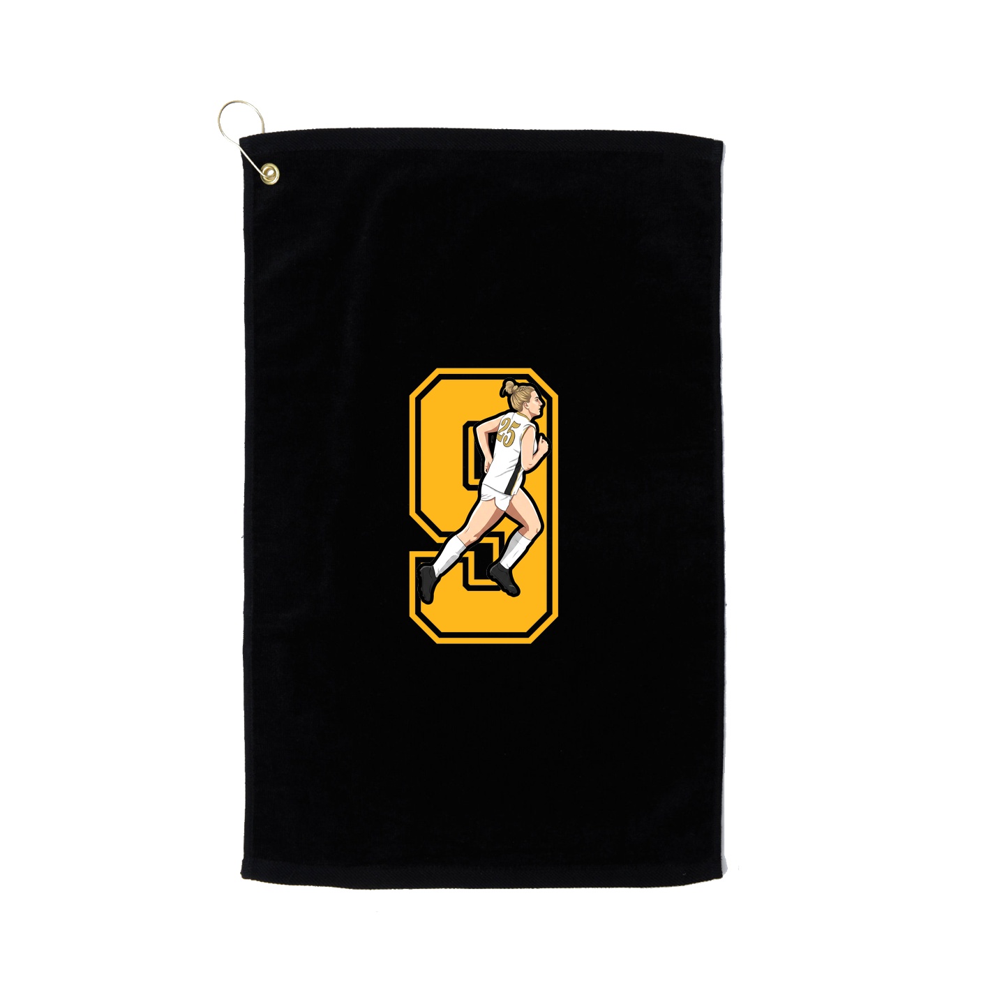 Golf Towel — Number in Black