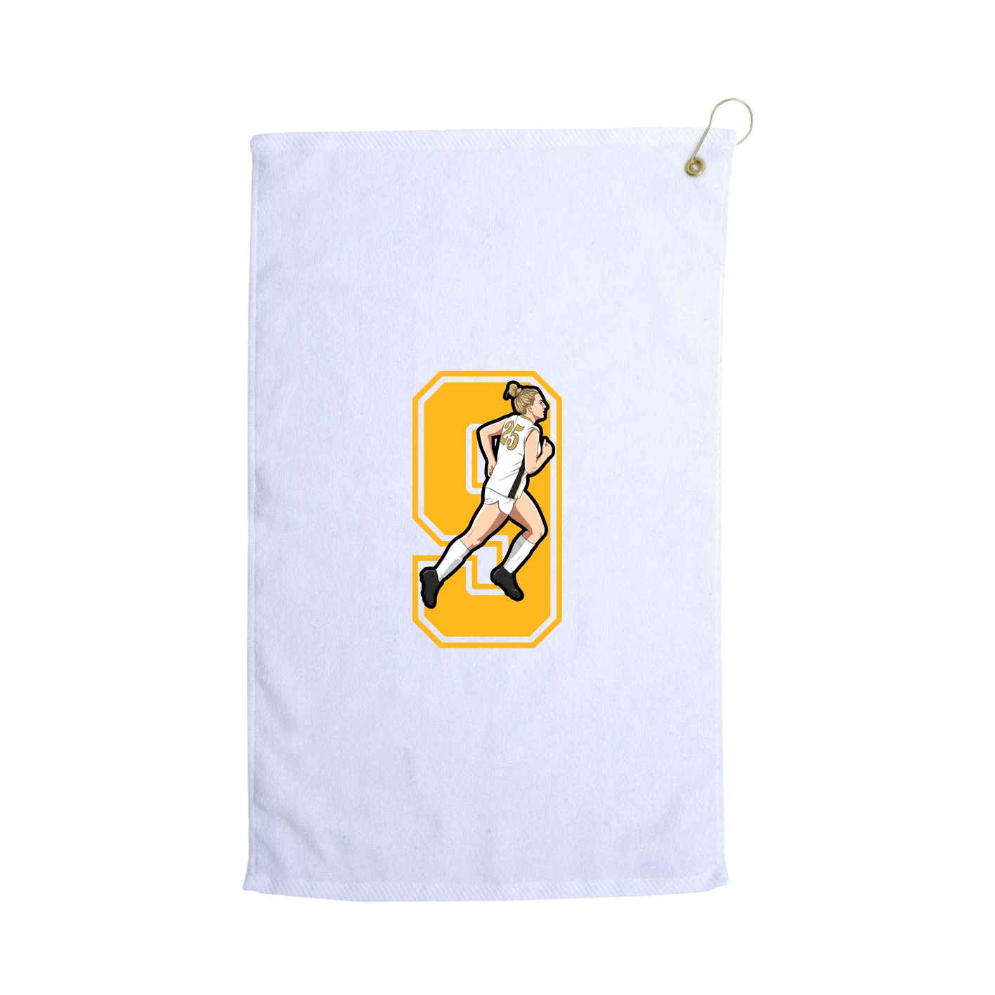 Golf Towel — Number in White