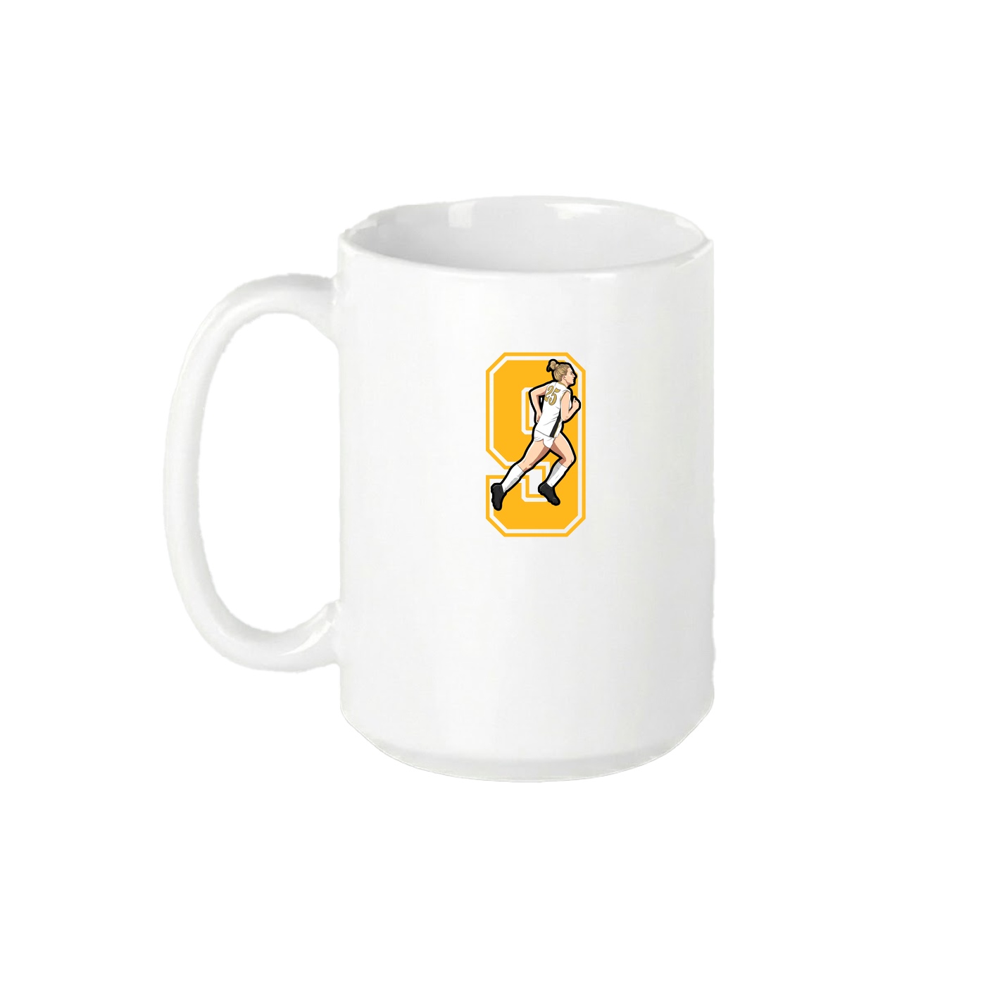 15oz Coffee Mug — Number in White
