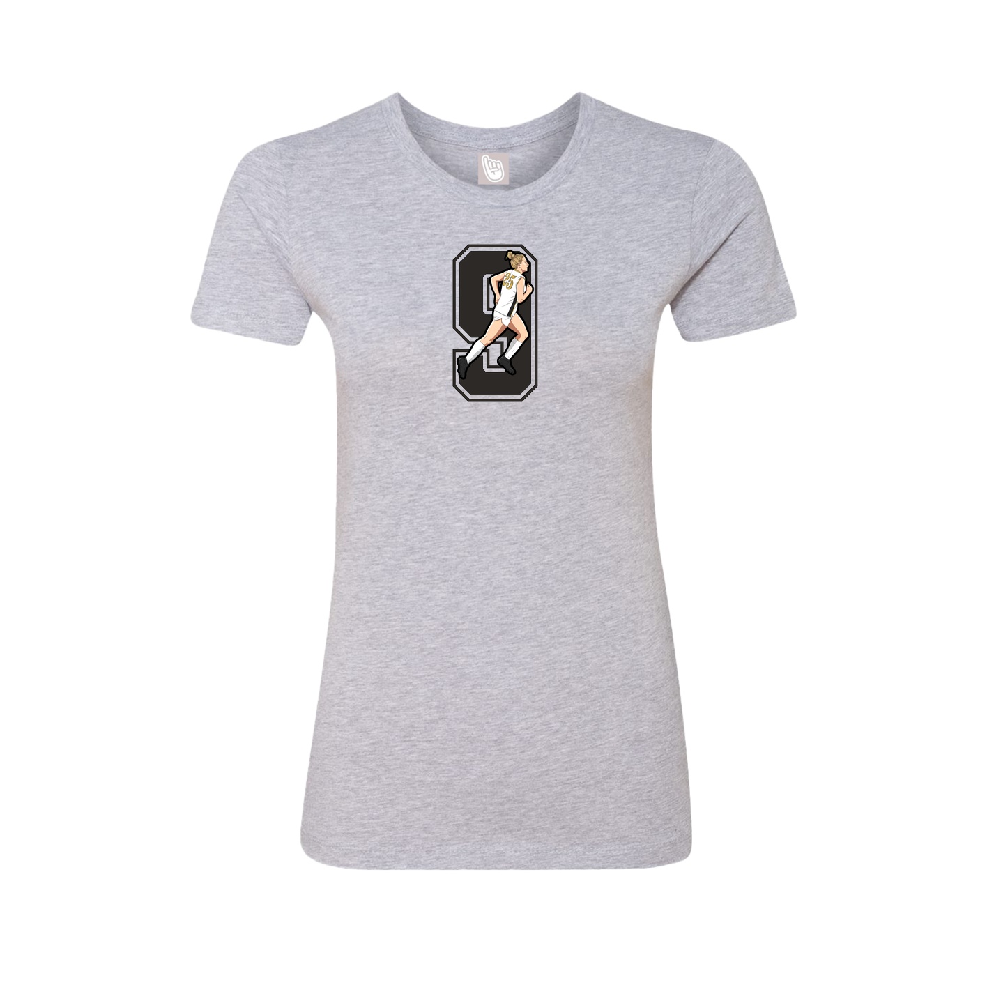 Womens Tee — Number in Grey