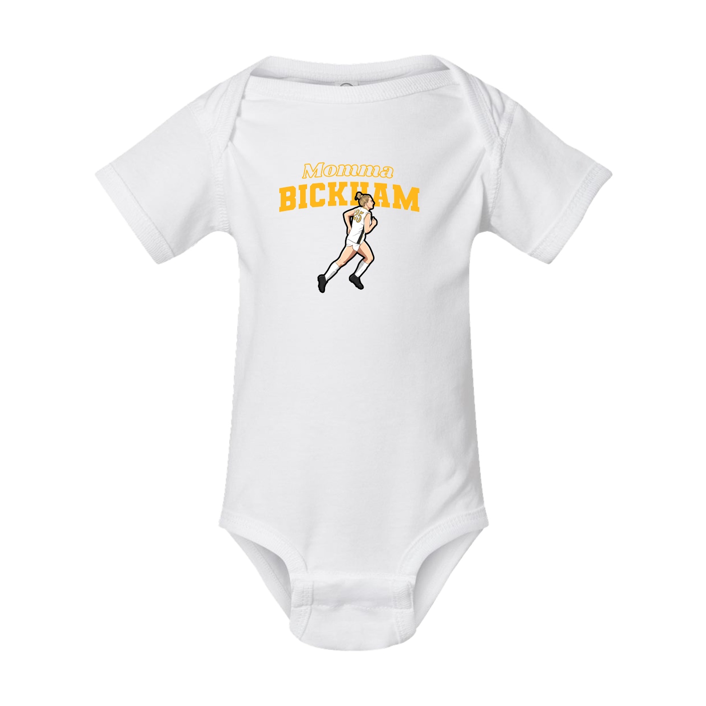 Baby Onesie — Mothers Day Block in White