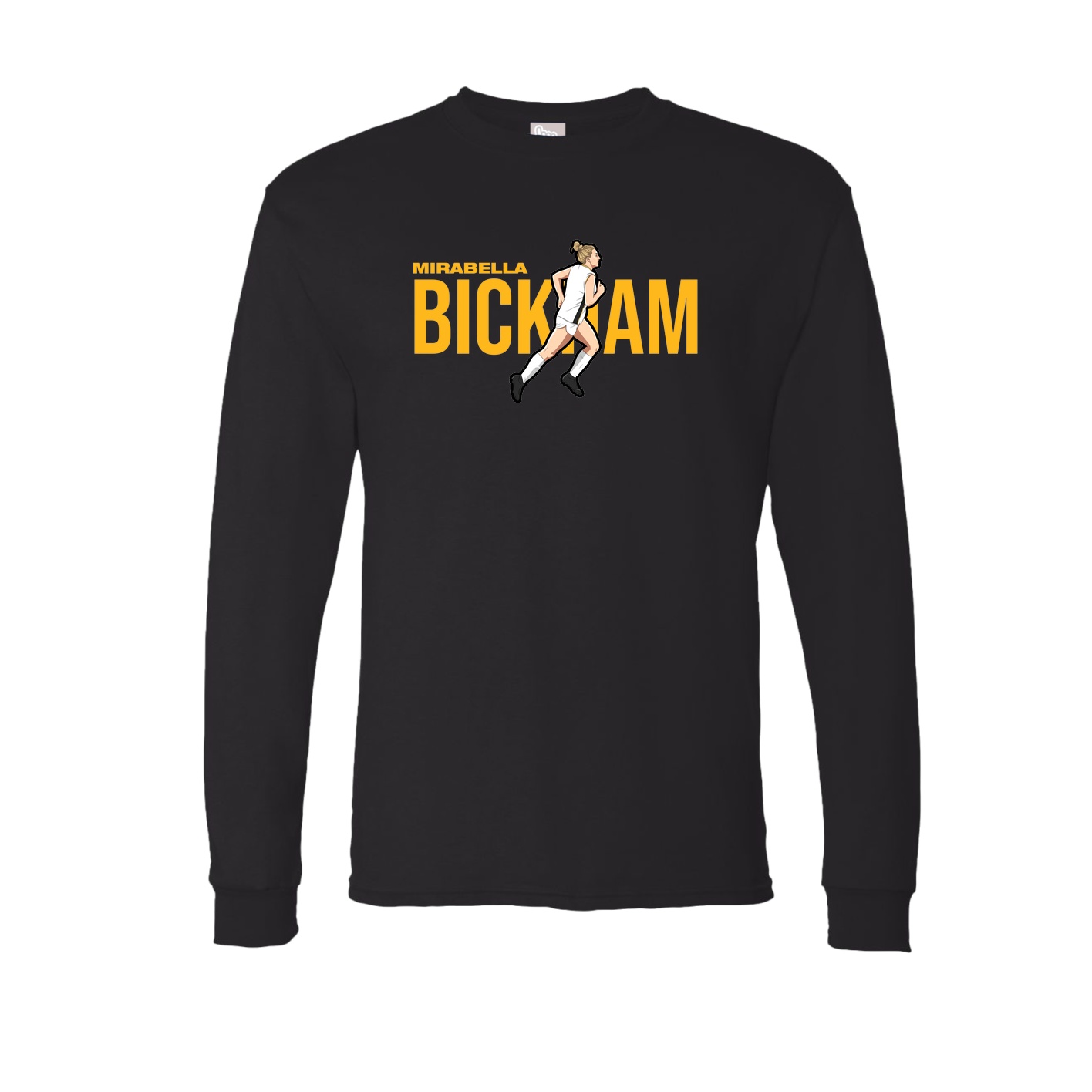 Long Sleeve Tee — Player Name in Black