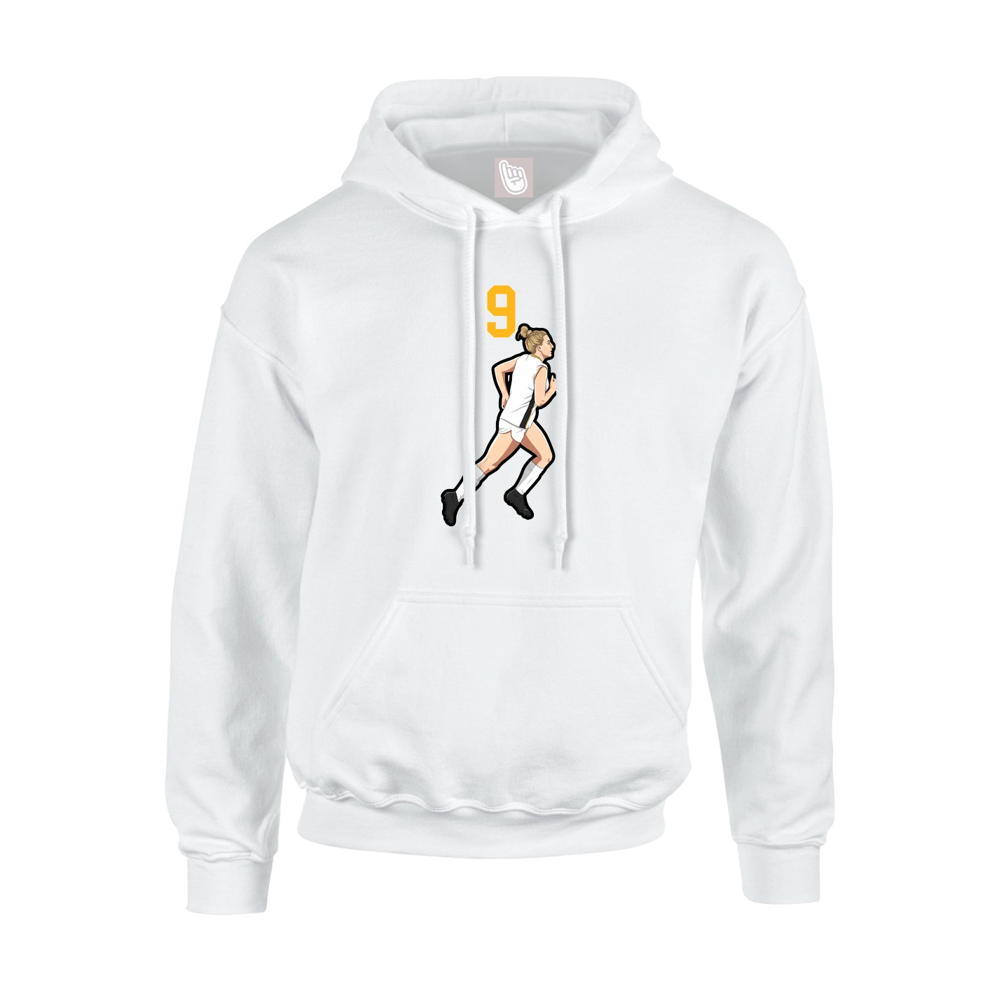 Hoodie — Number Top in White