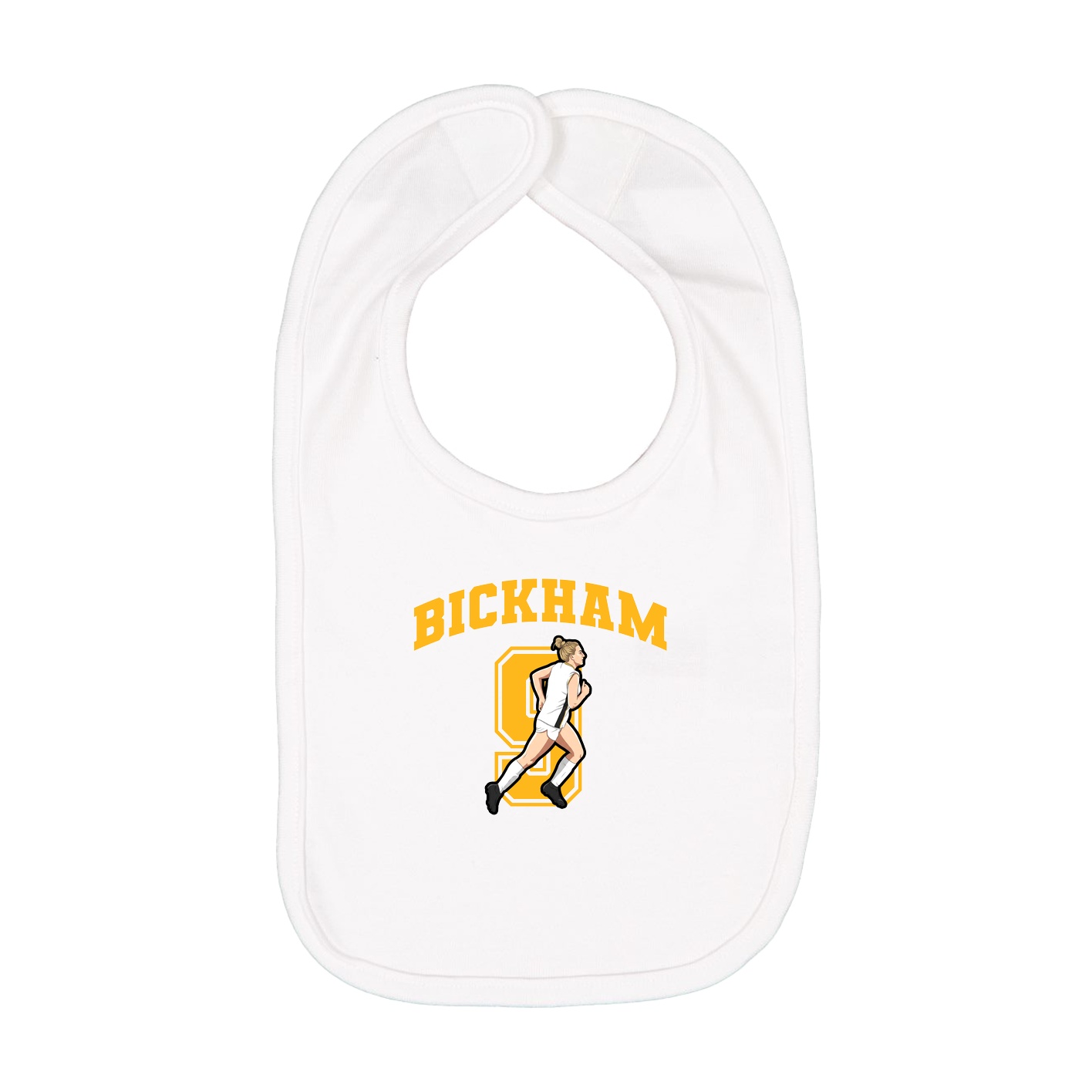 Infant Bib — Number in White