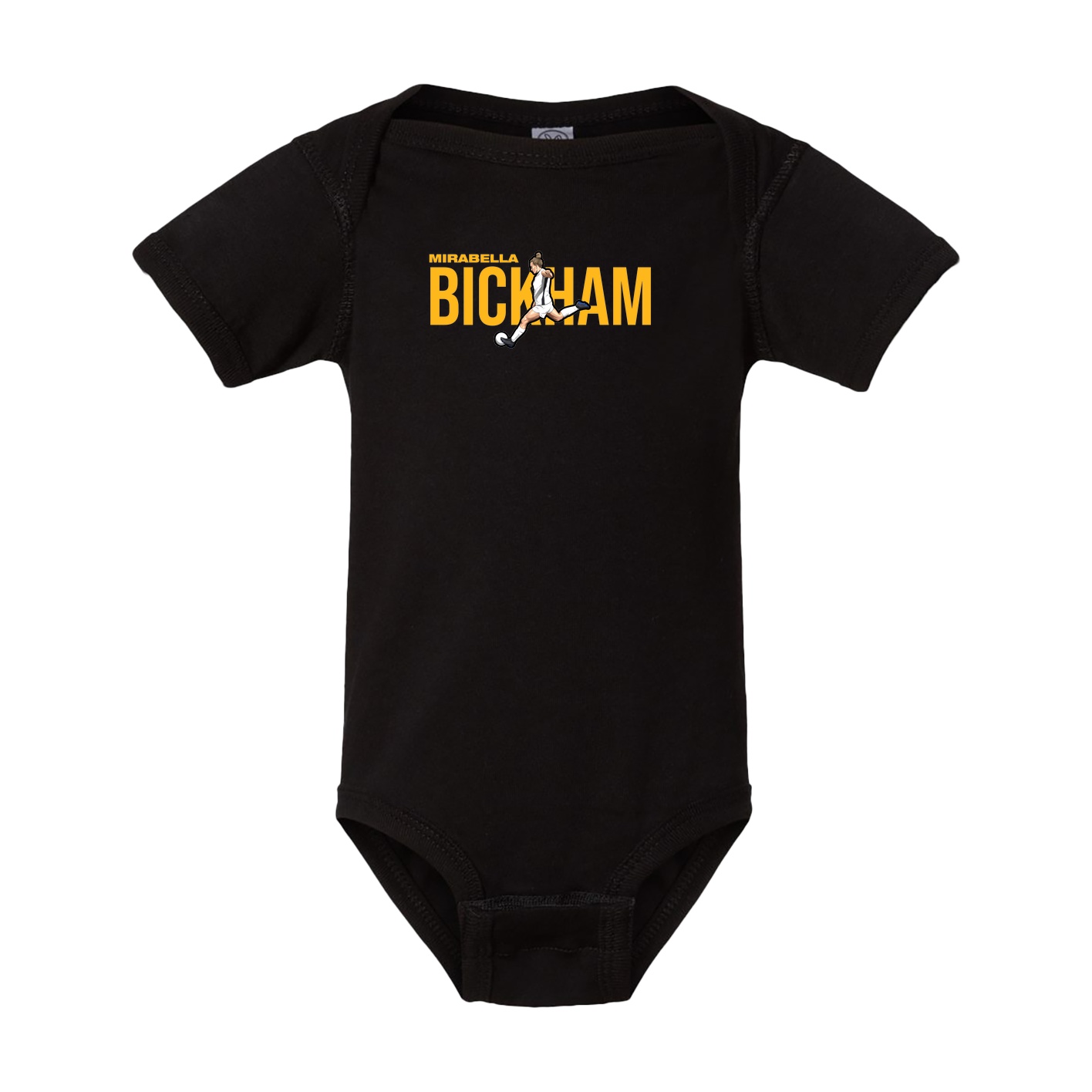 Baby Onesie — Player Name in Black