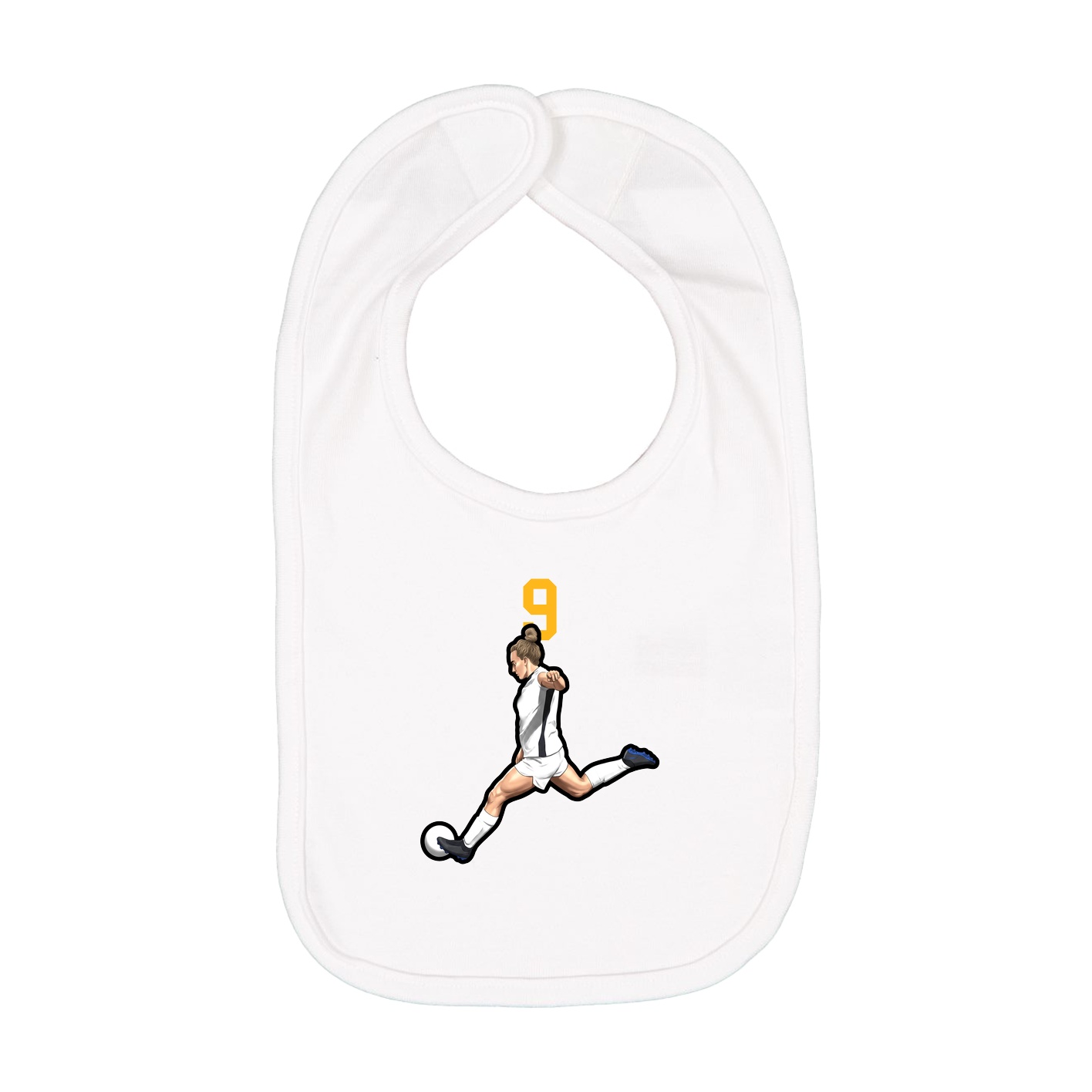 Infant Bib — Number Top in White