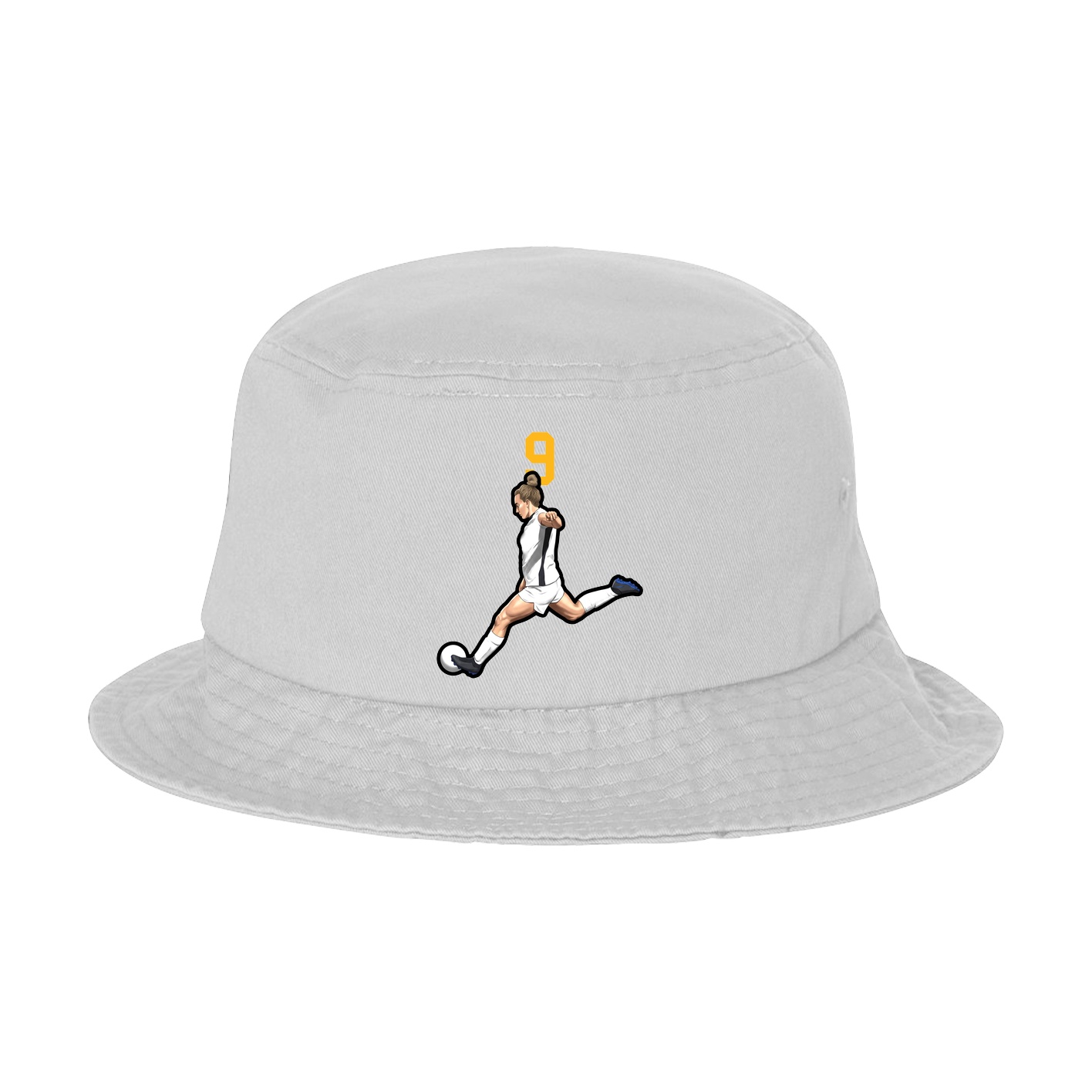 Bucket Cap — Number Top in White