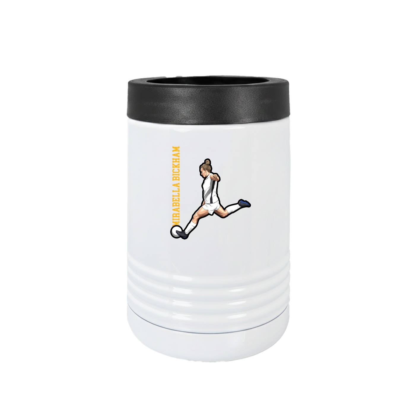 Beverage Holder — Name Vertical in White
