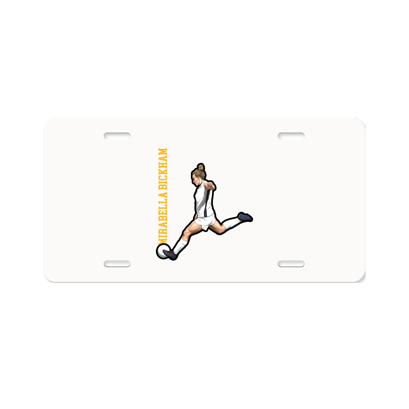License Plate — Name Vertical in Classic