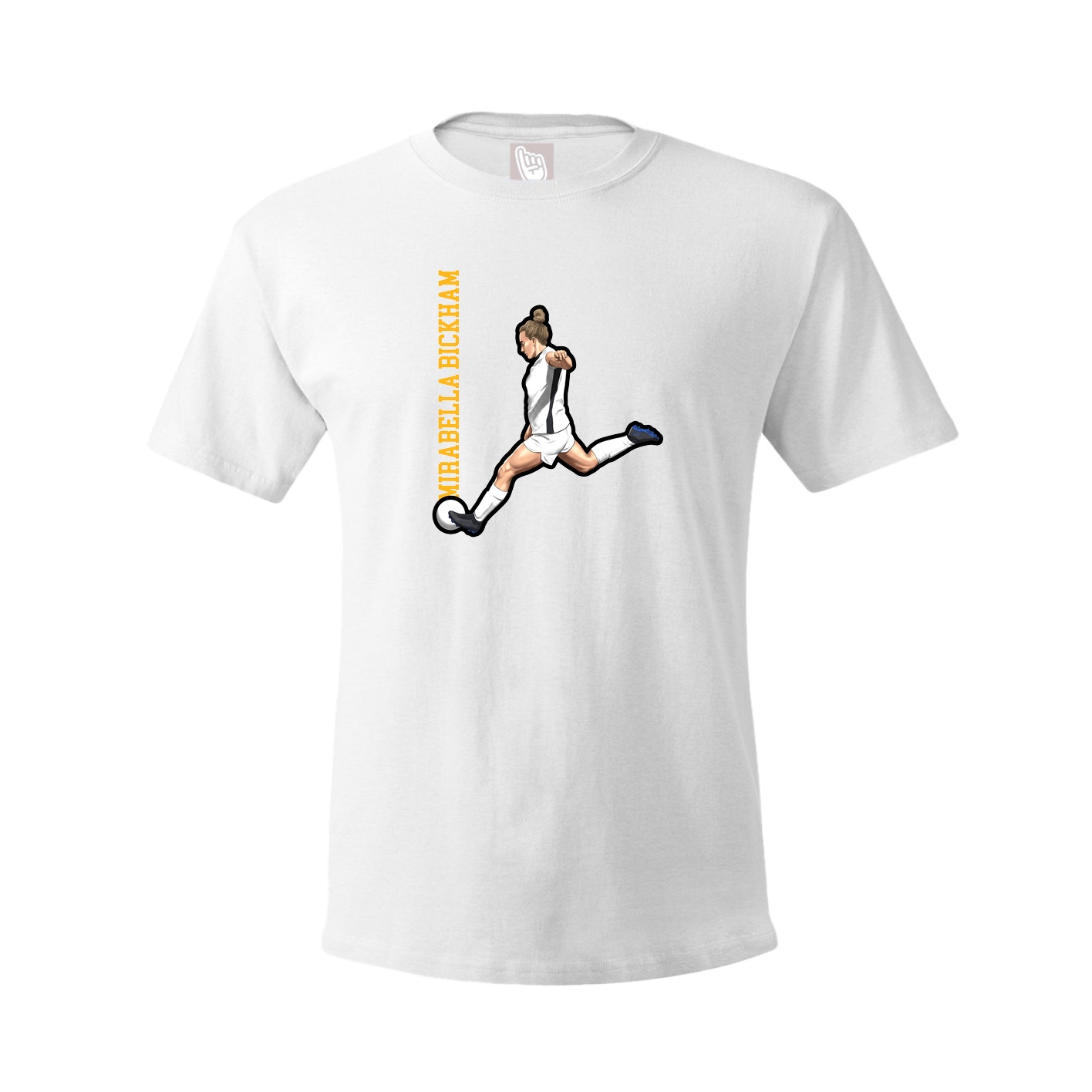 Tee — Name Vertical in White