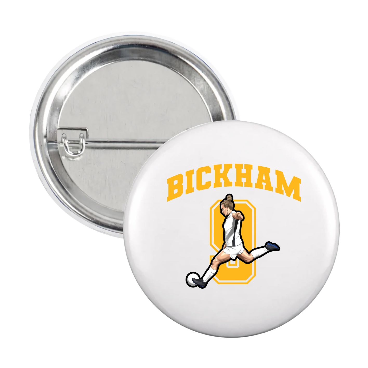 Game Day Button — Number in White
