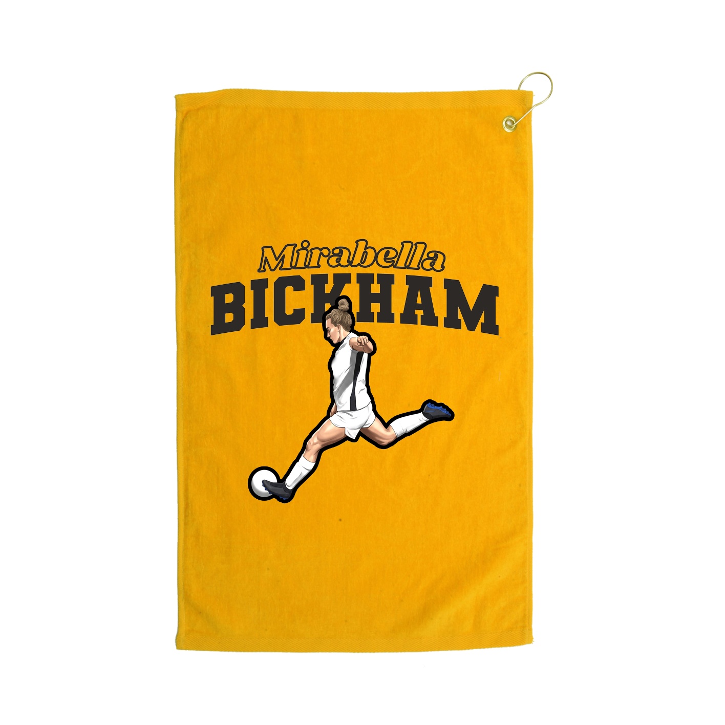 Golf Towel — Name Arch in Gold