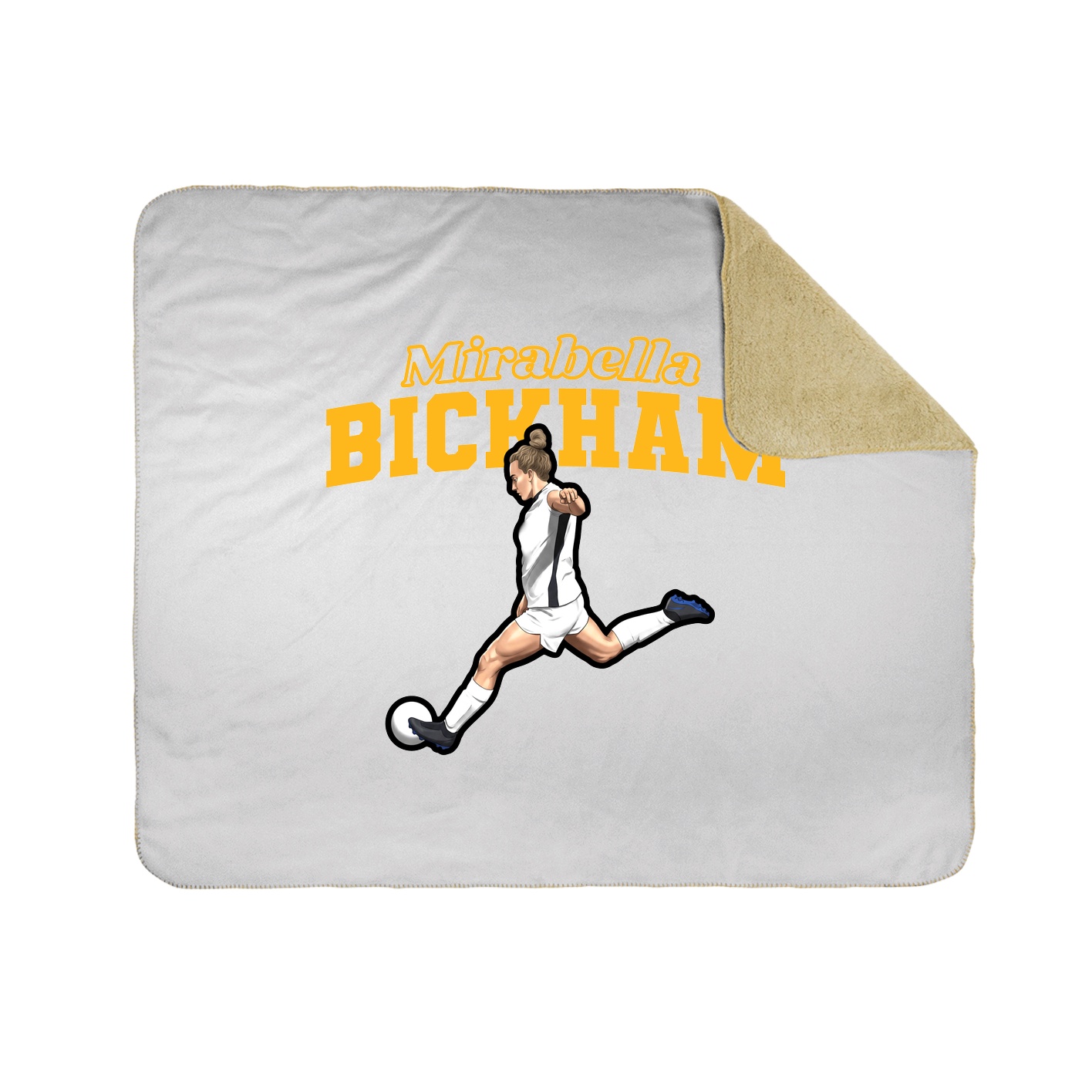 Throw Blanket — Name Arch in White