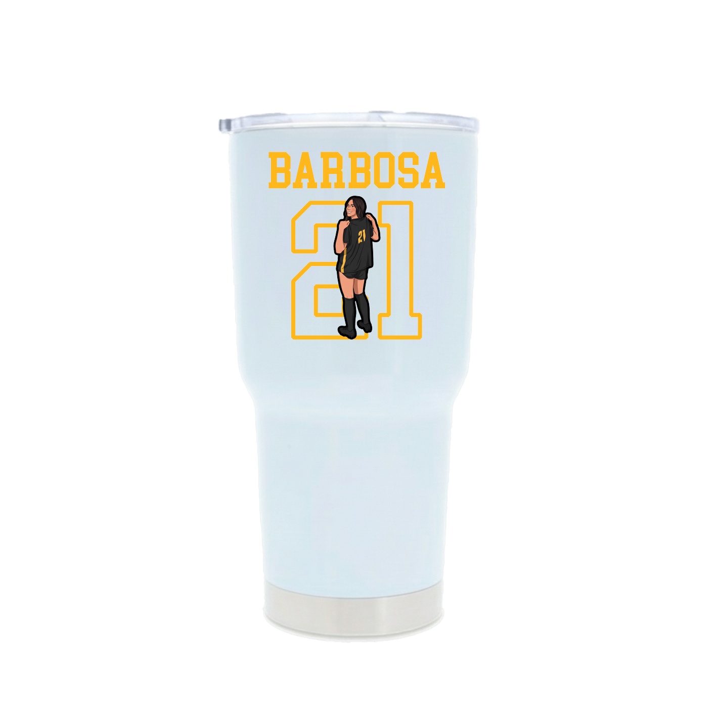 30oz Stainless Steel Tumbler — Shirsey in White