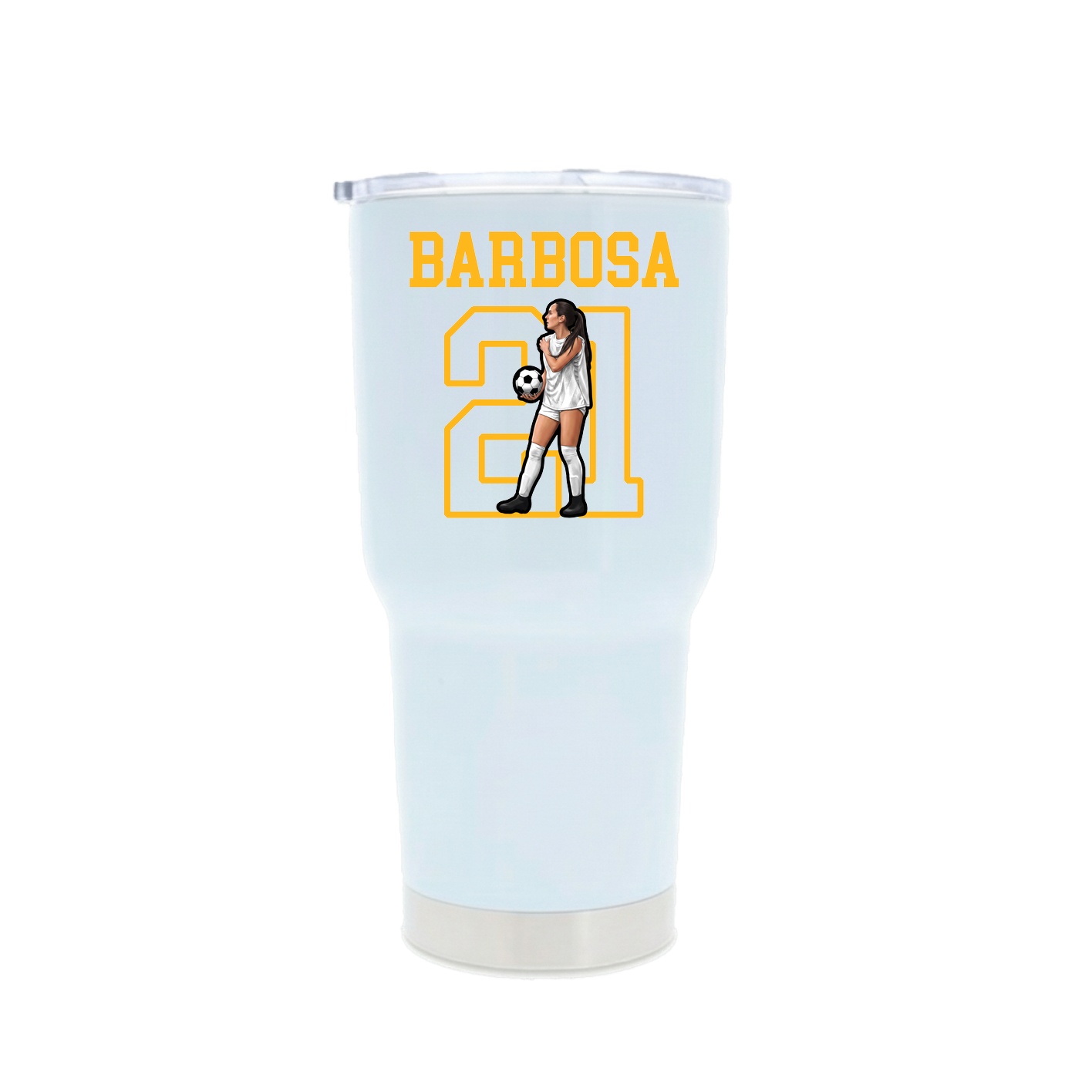 30oz Stainless Steel Tumbler — Shirsey in White