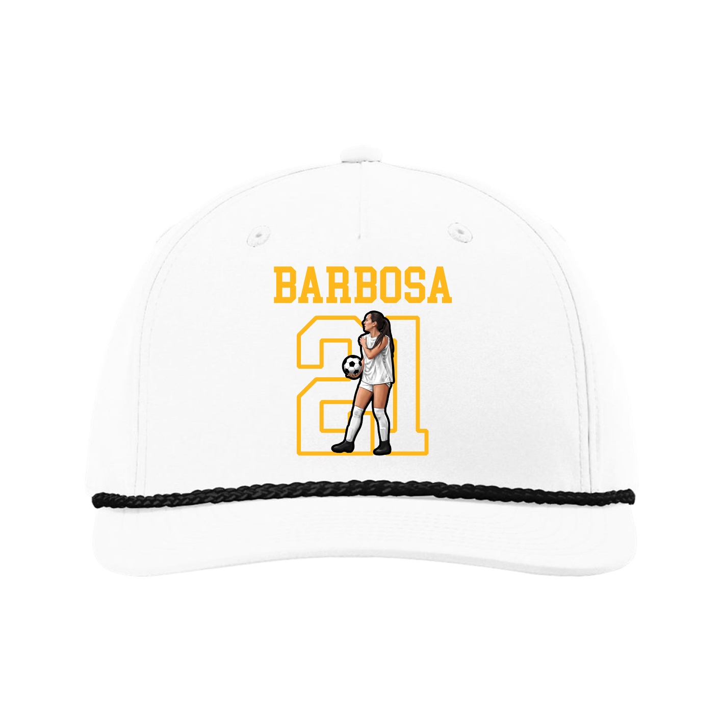 Five-Panel Classic Rope Cap — Shirsey in White
