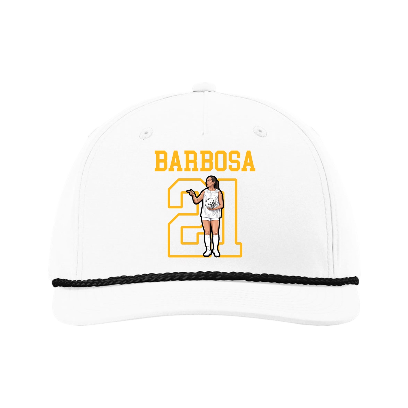 Five-Panel Classic Rope Cap — Shirsey in White