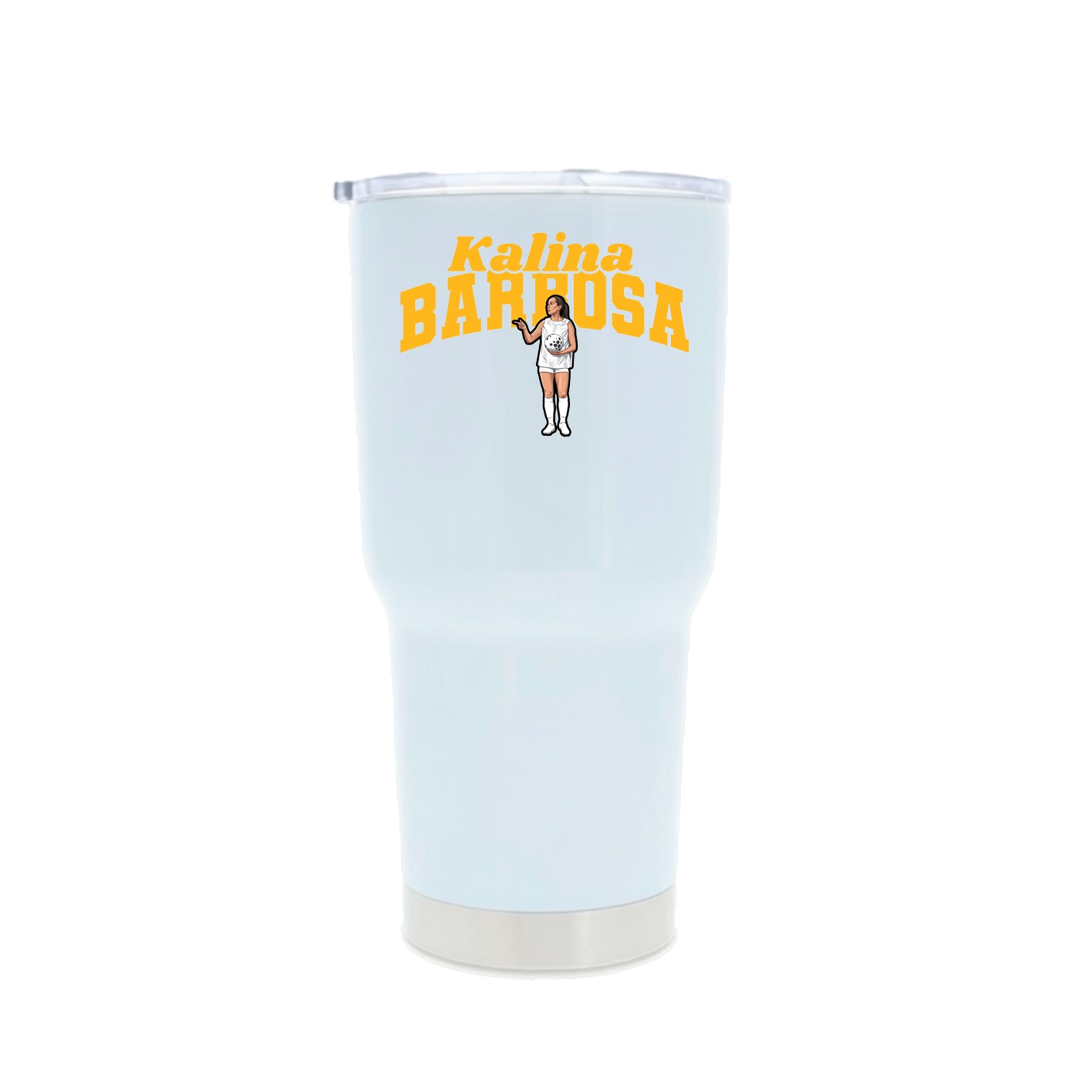 30oz Stainless Steel Tumbler — Signature Arch in White