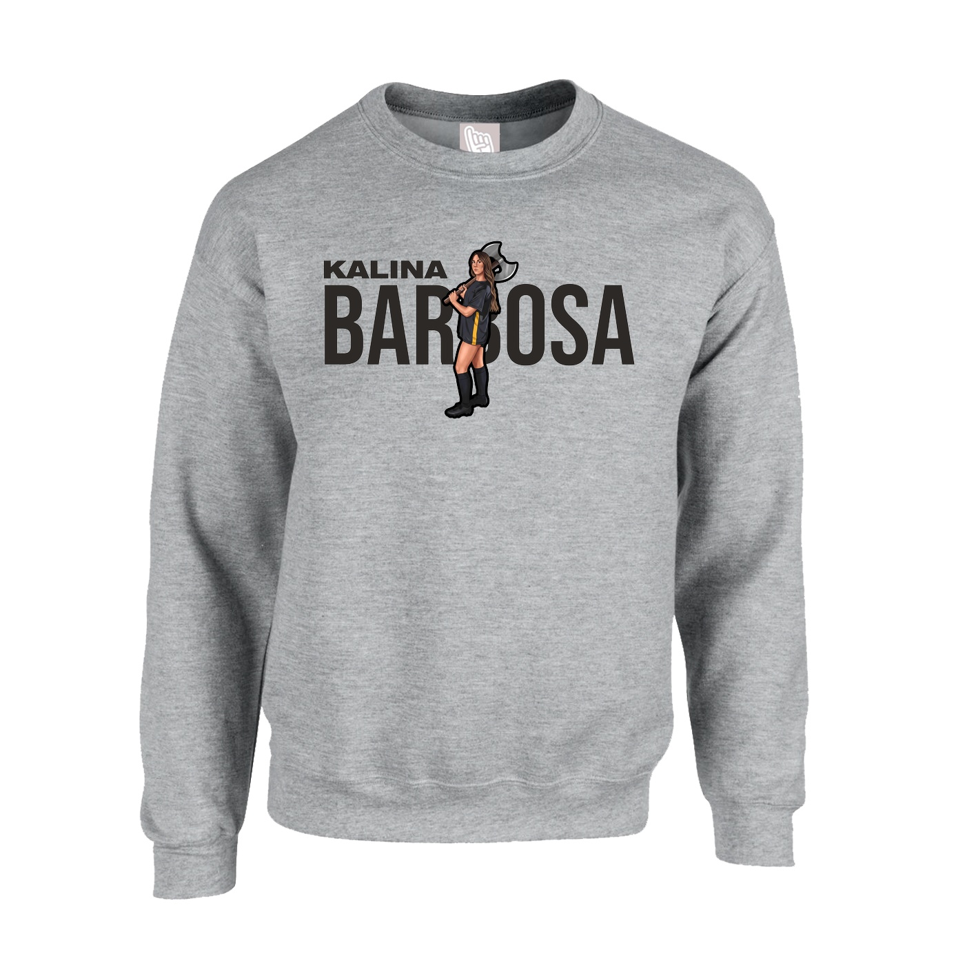 Fleece Crew — Player Name in Grey