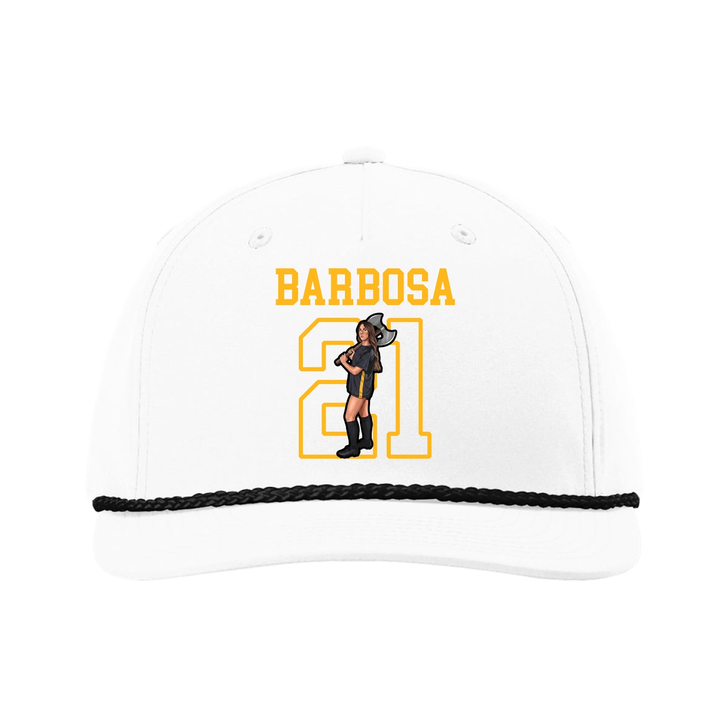 Five-Panel Classic Rope Cap — Shirsey in White