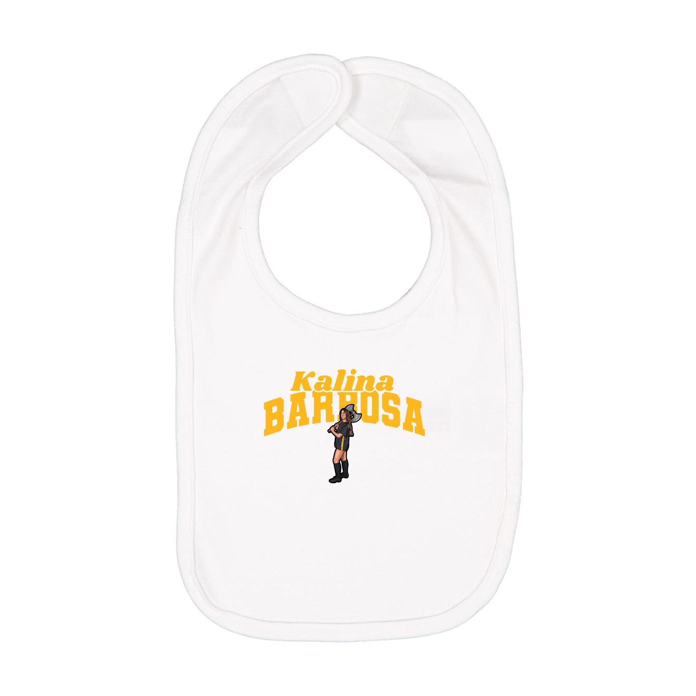 Infant Bib — Signature Arch in White