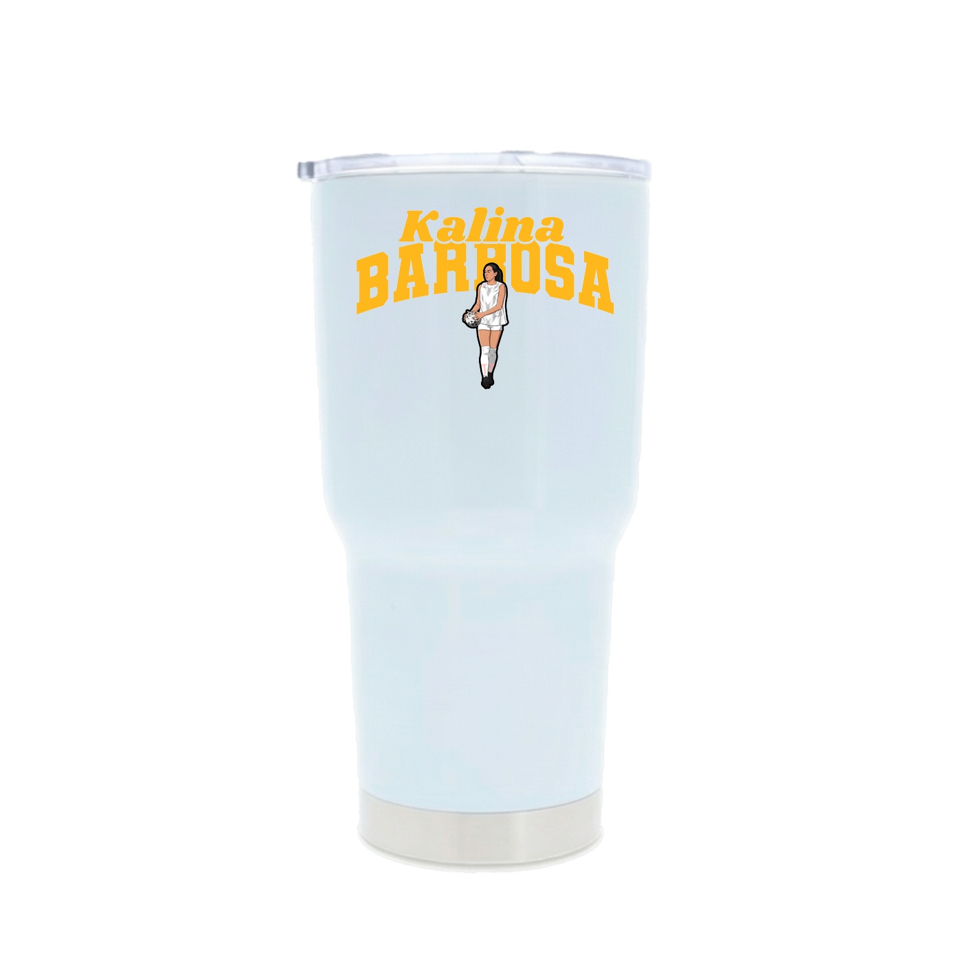 30oz Stainless Steel Tumbler — Signature Arch in White