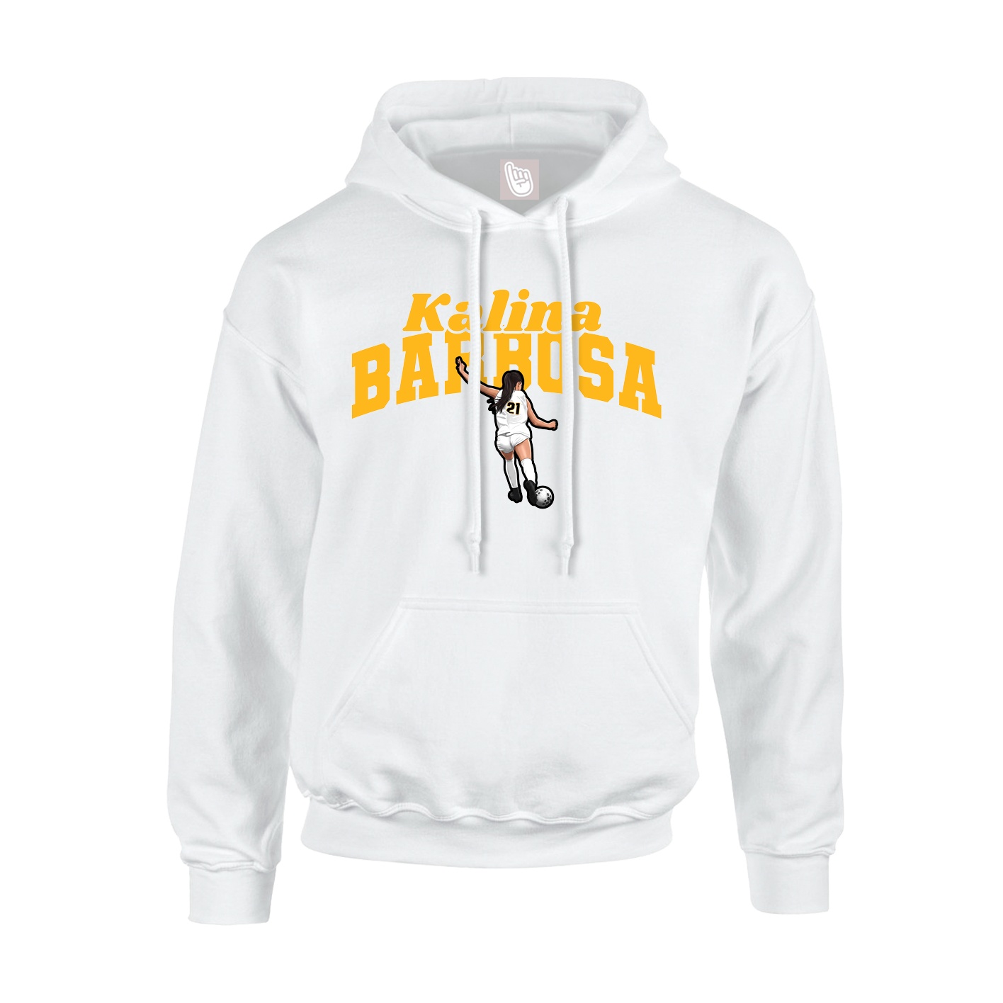 Hoodie — Signature Arch in White