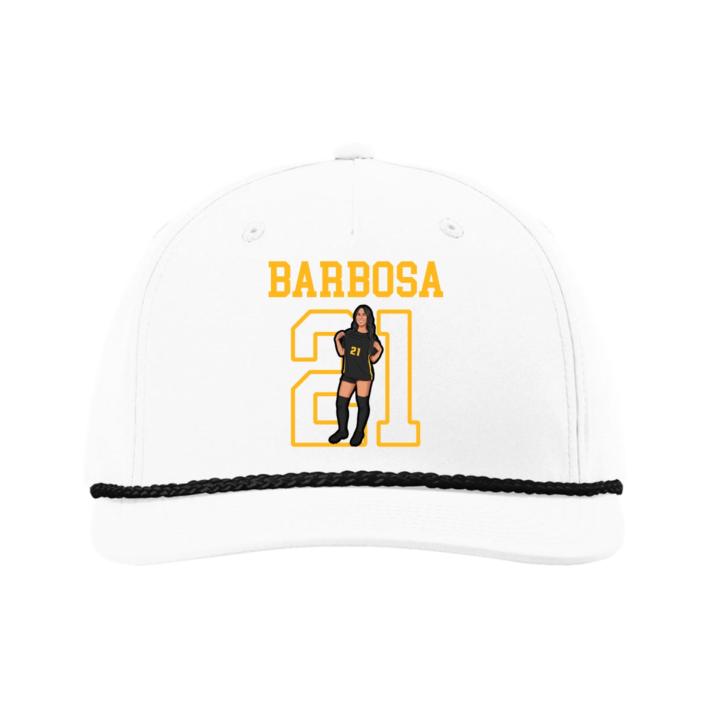 Five-Panel Classic Rope Cap — Shirsey in White