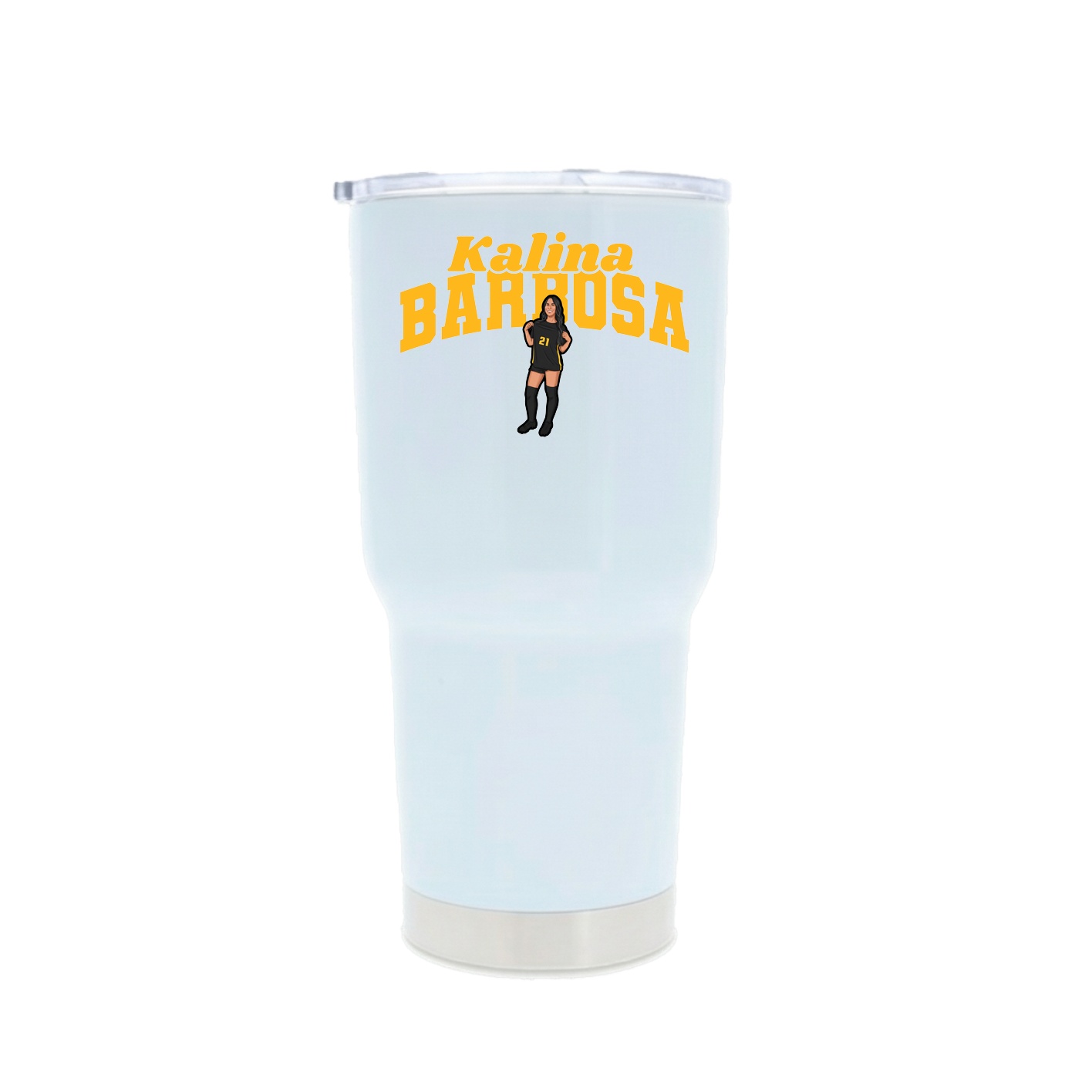 30oz Stainless Steel Tumbler — Signature Arch in White