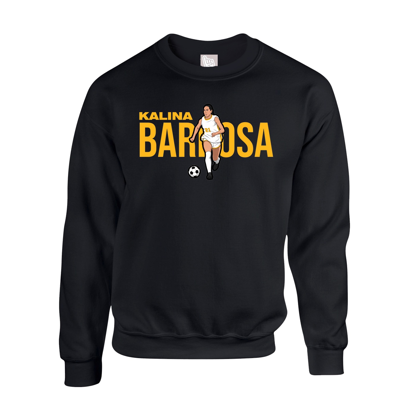 Fleece Crew — Player Name in Black