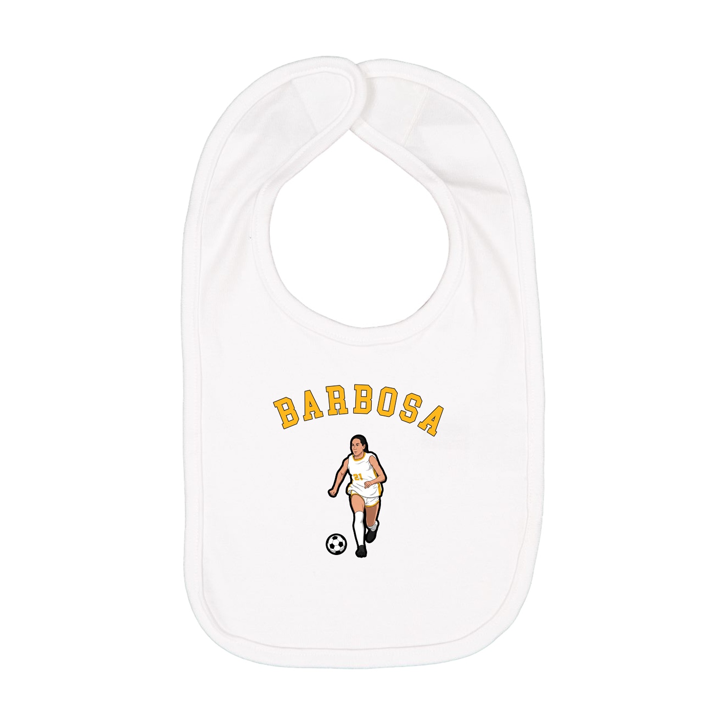 Infant Bib — Shirsey Arch in White