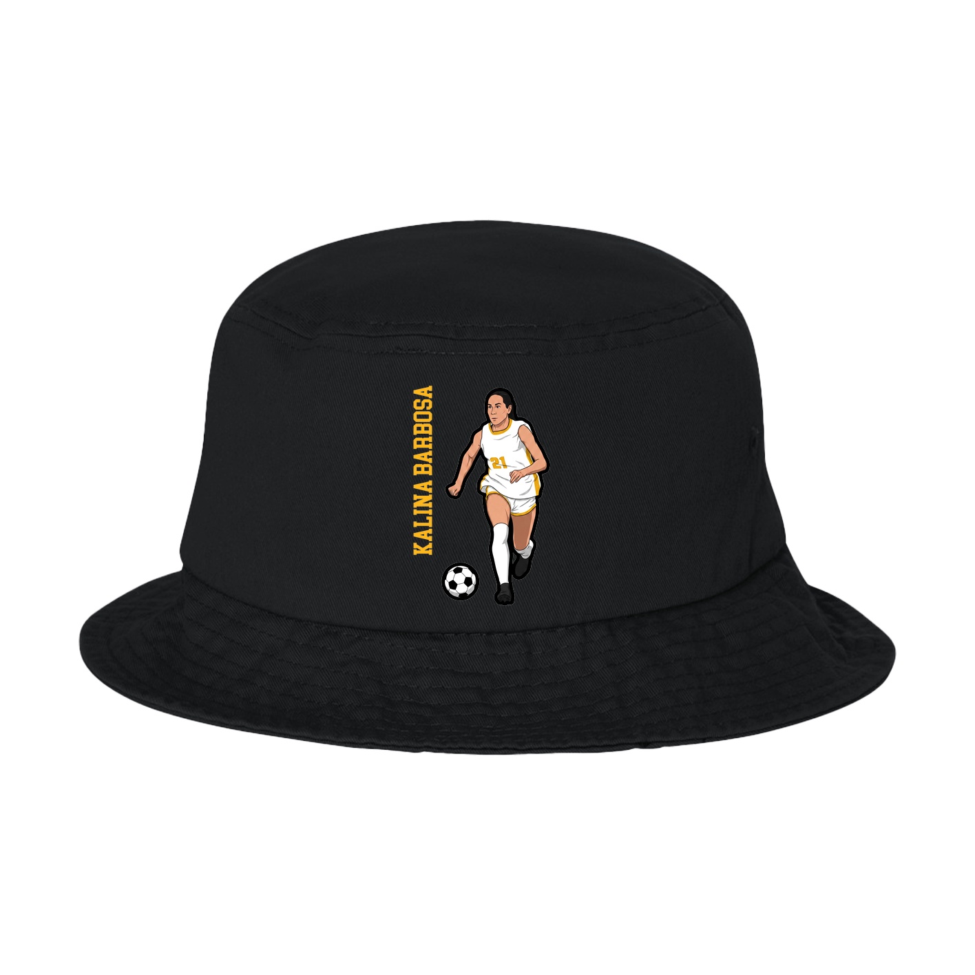 Bucket Cap — Name Vertical in Black