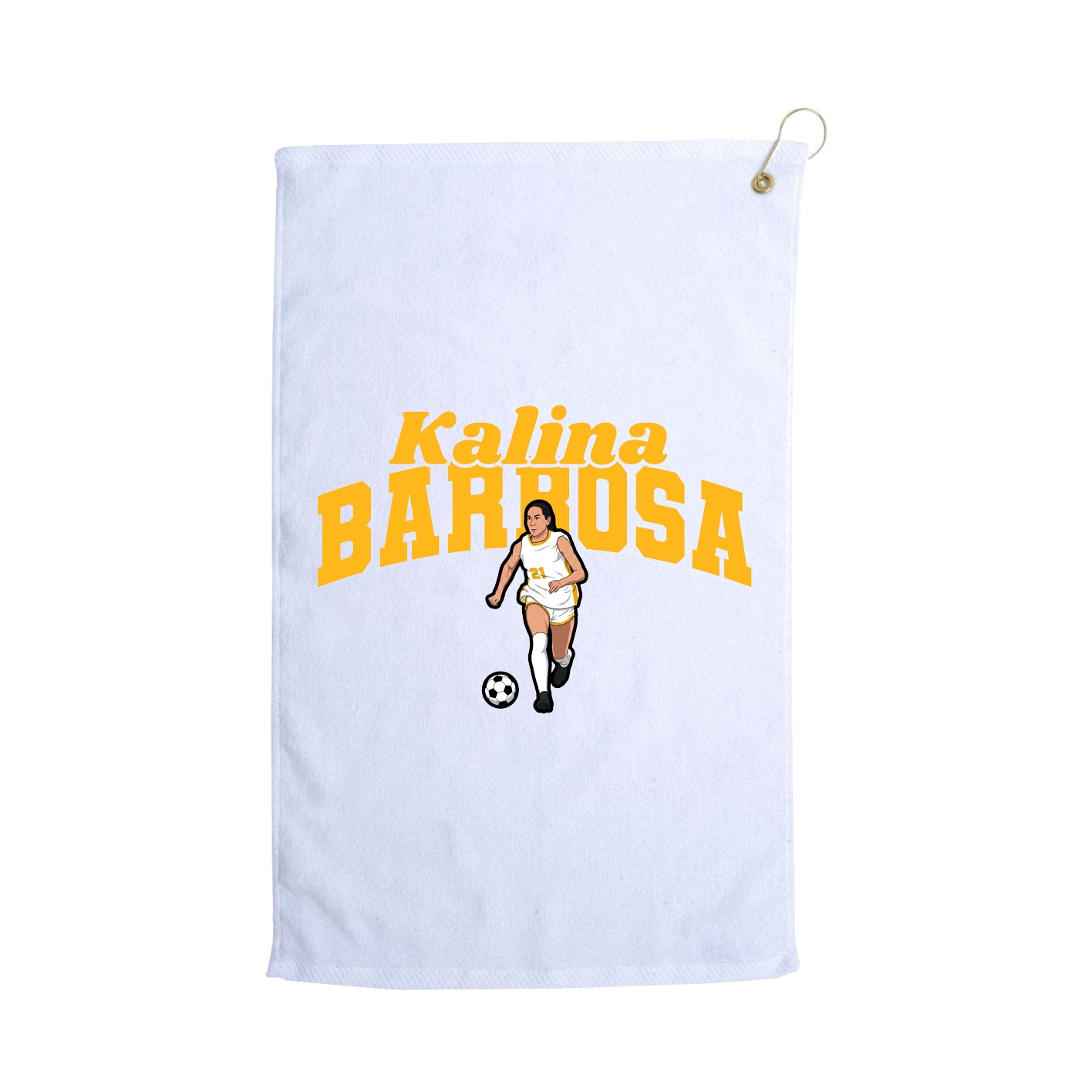 Golf Towel — Signature Arch in White