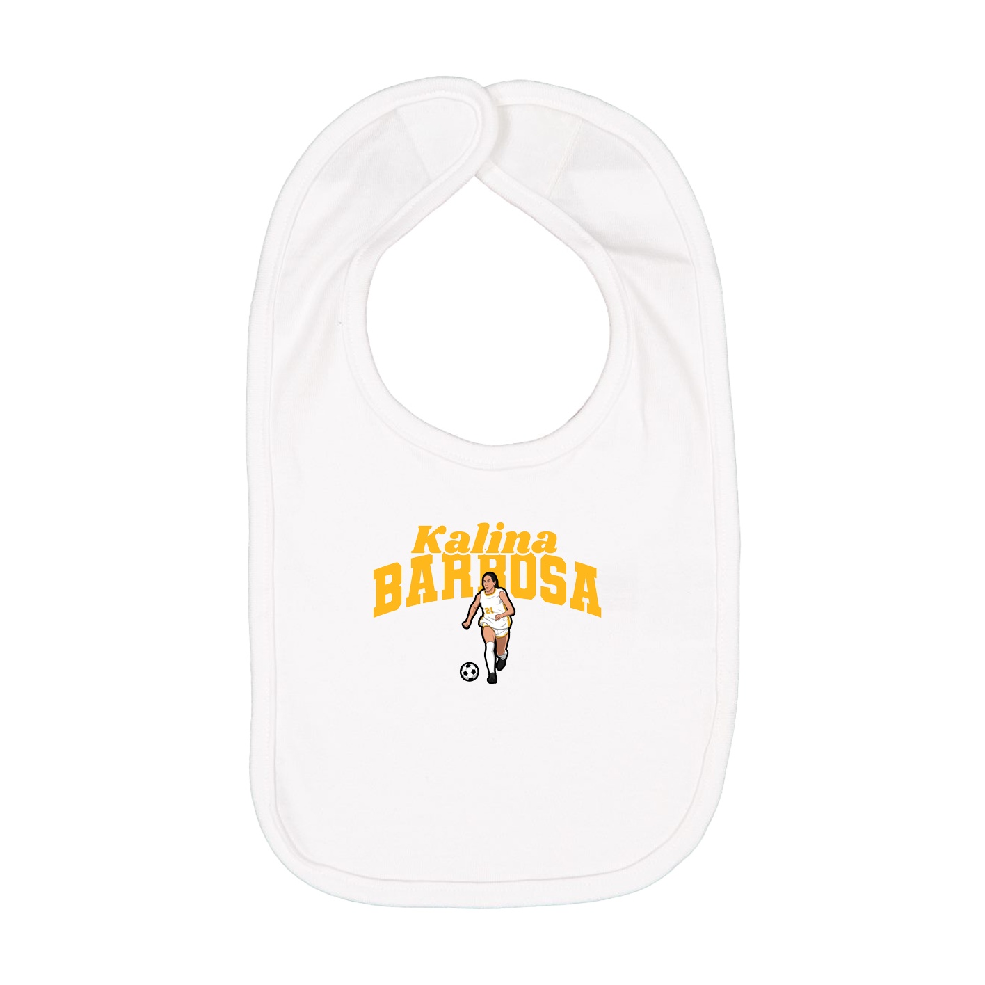 Infant Bib — Signature Arch in White
