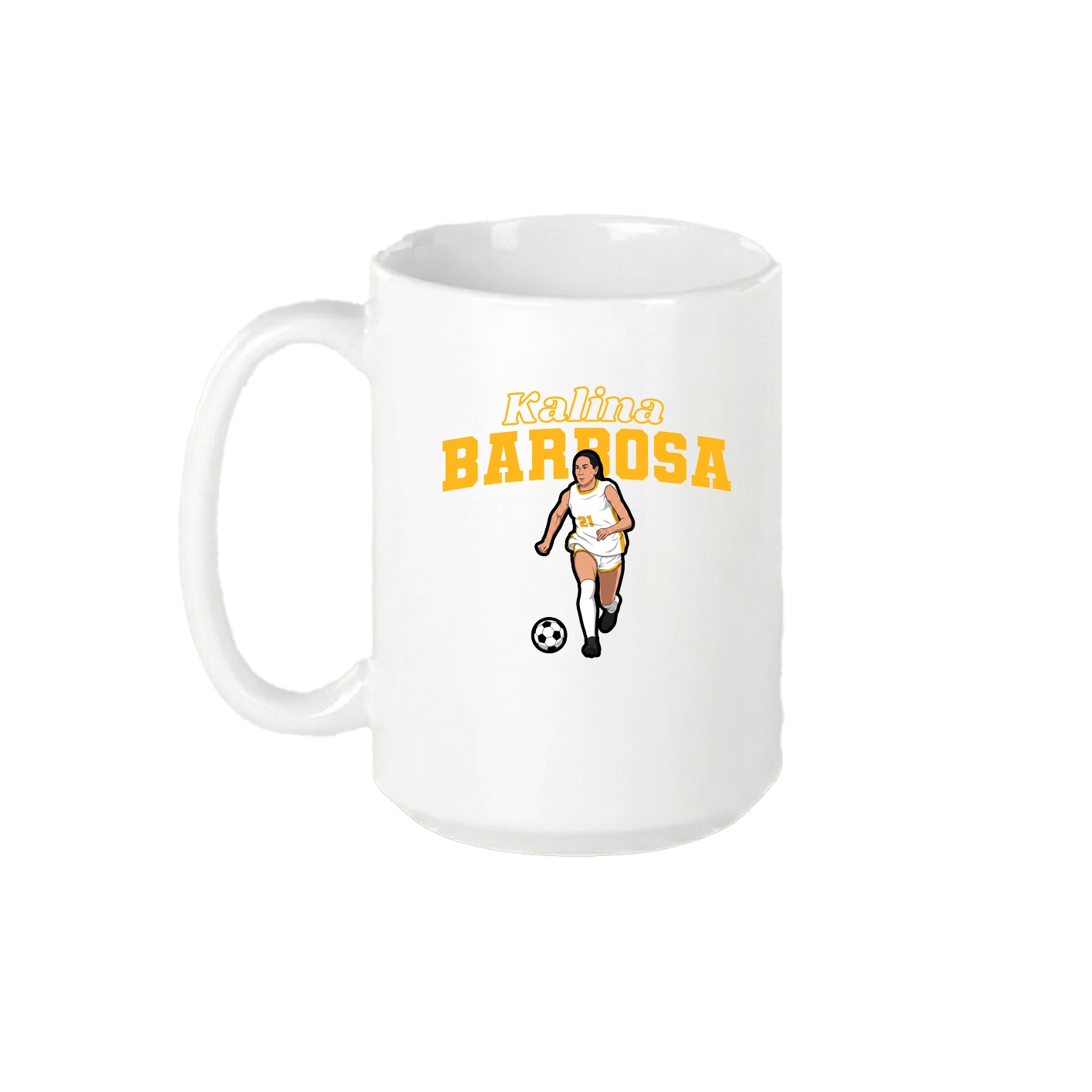 15oz Coffee Mug — Name Arch in White
