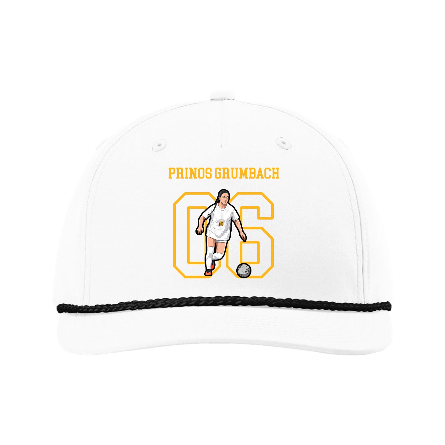 Five-Panel Classic Rope Cap — Shirsey in White