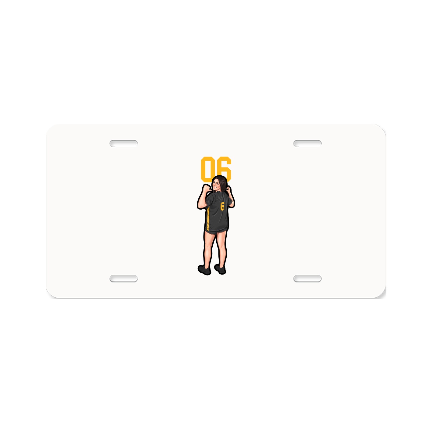 License Plate — Number Top in Classic