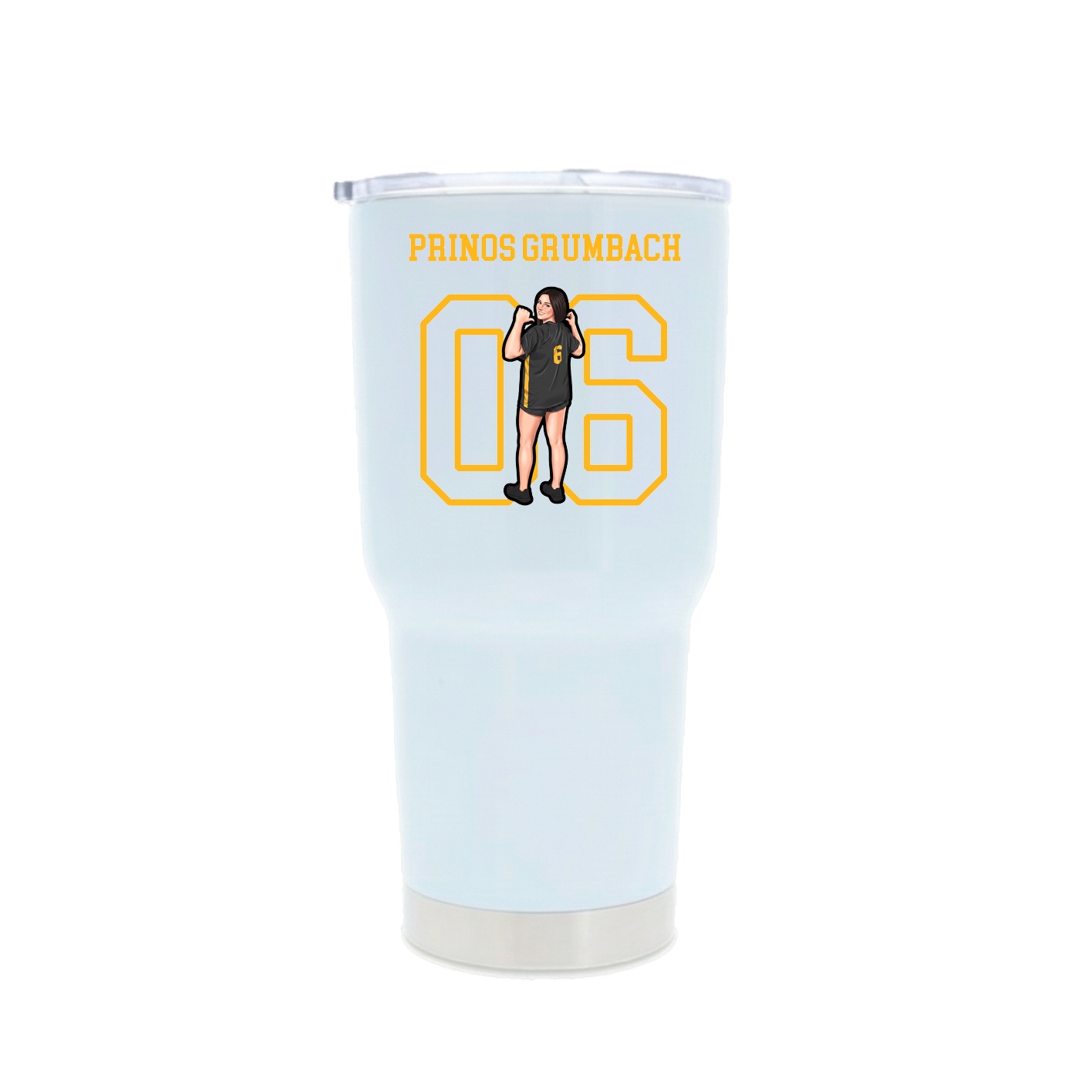 30oz Stainless Steel Tumbler — Shirsey in White