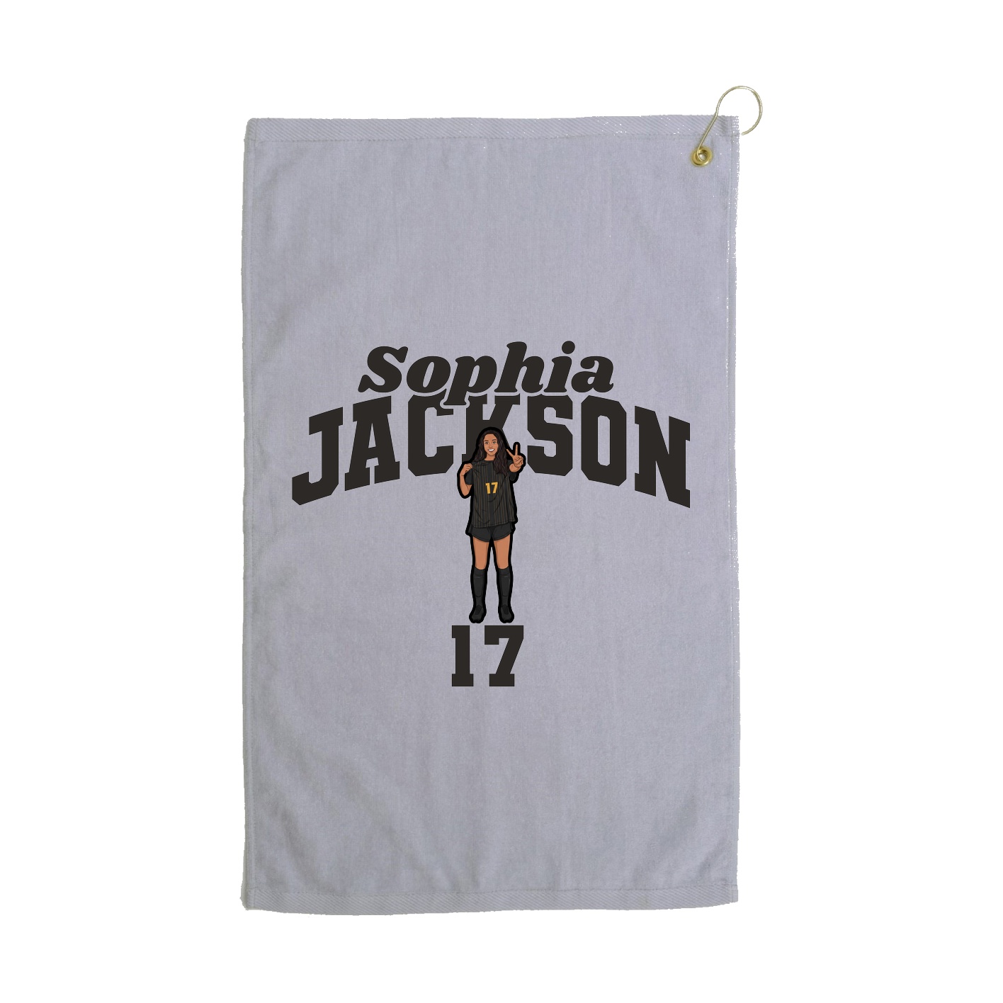 Golf Towel — Signature Arch in Grey