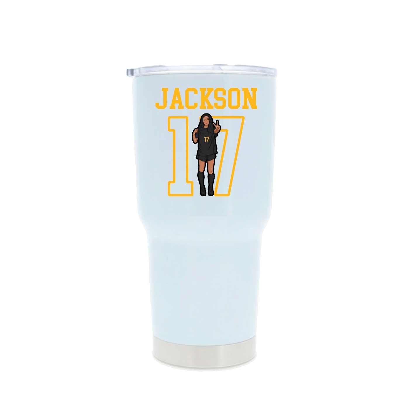 30oz Stainless Steel Tumbler — Shirsey in White