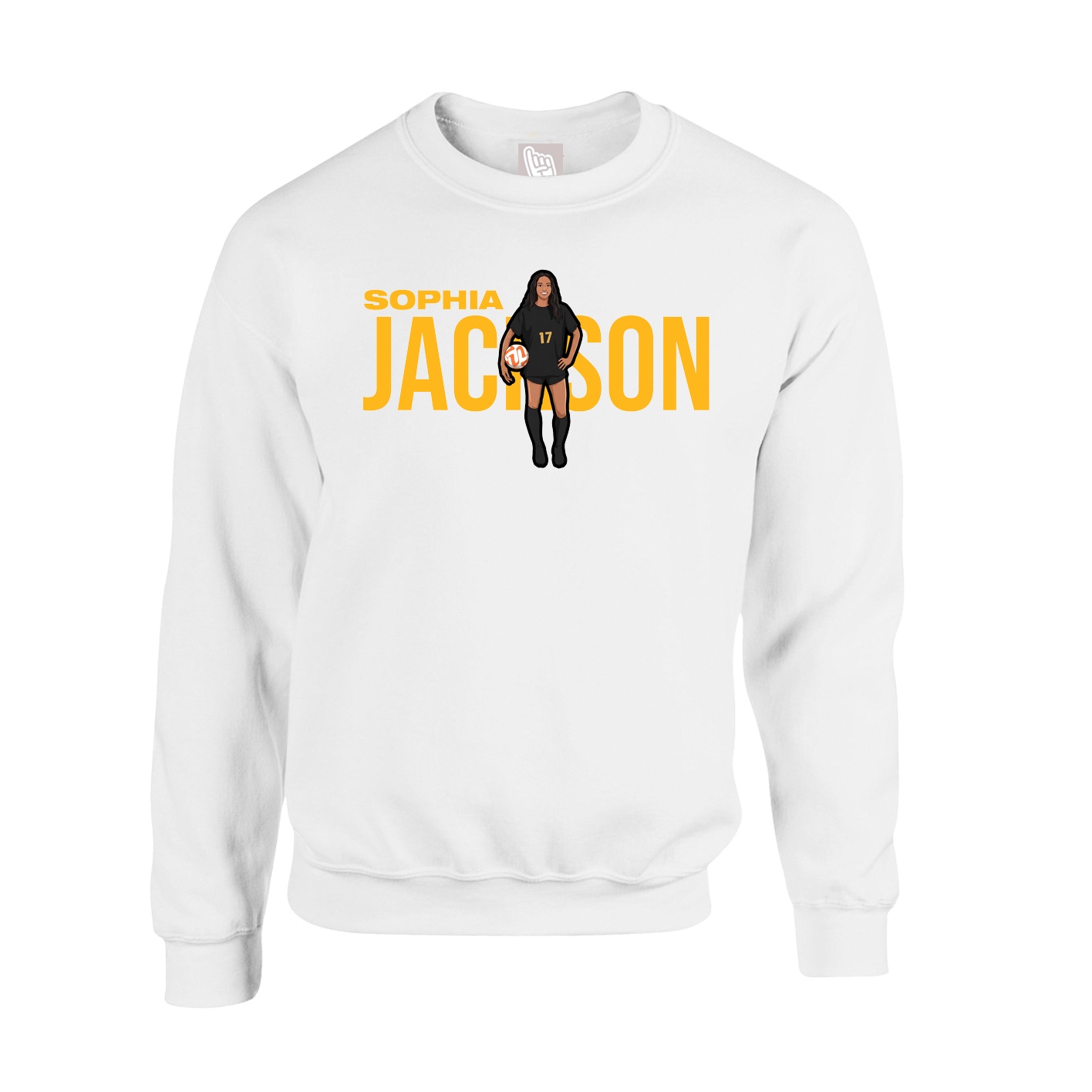 Fleece Crew — Player Name in White