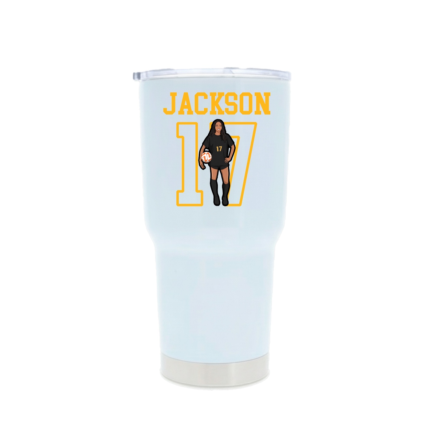 30oz Stainless Steel Tumbler — Shirsey in White