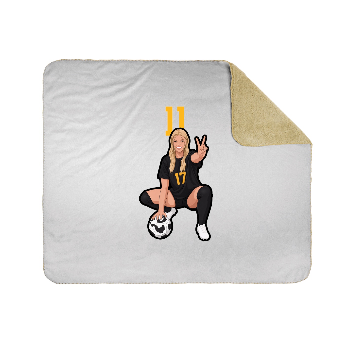Throw Blanket — Number Top in White