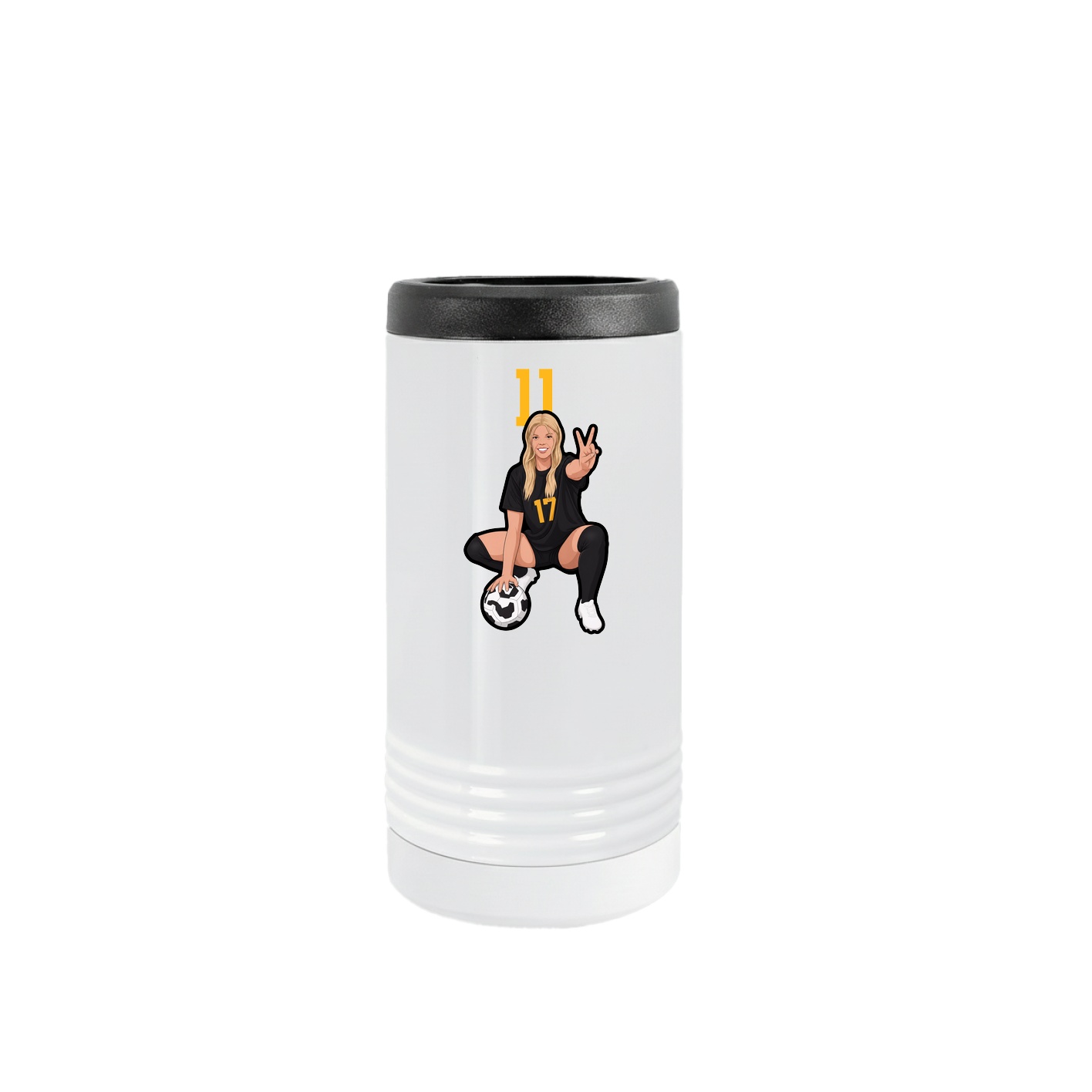 Slim Beverage Holder — Number Top in White
