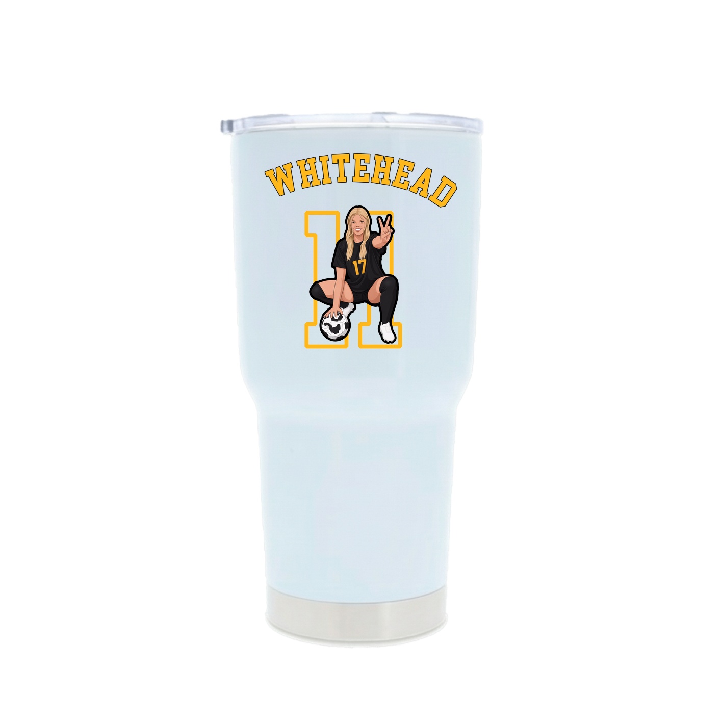 30oz Stainless Steel Tumbler — Shirsey Arch in White