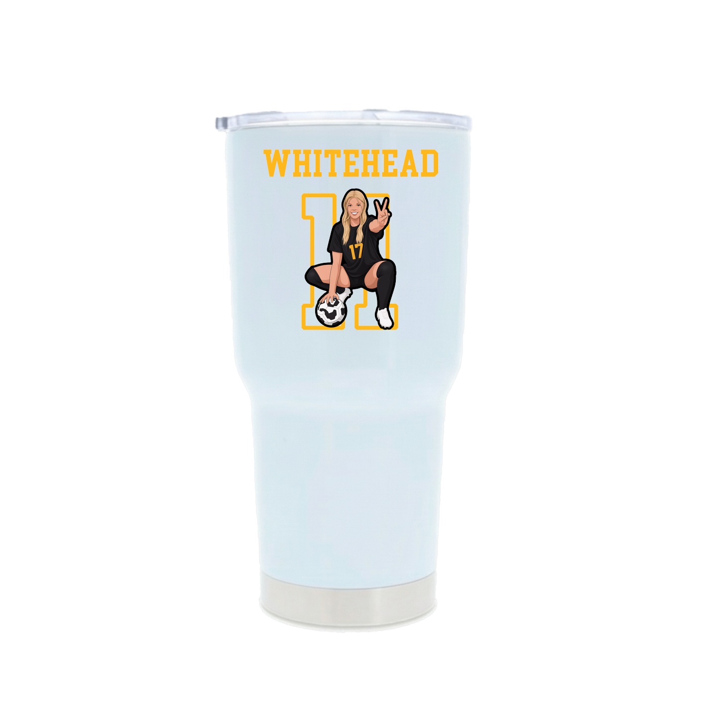 30oz Stainless Steel Tumbler — Shirsey in White