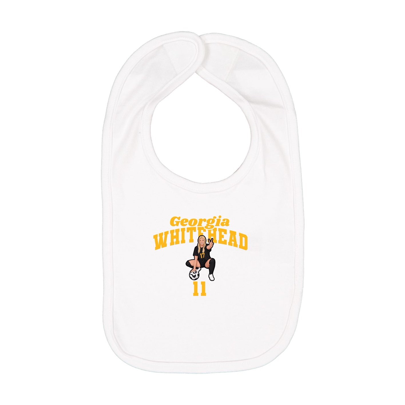 Infant Bib — Signature Arch in White